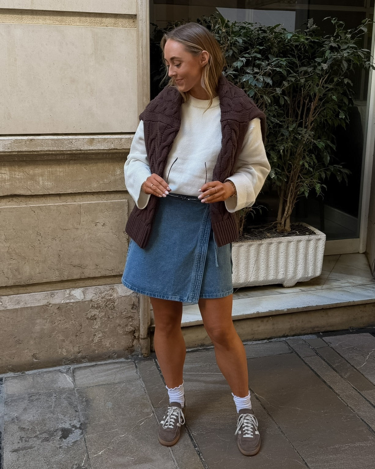 VMLIZA Short Skirt - Medium Blue Denim