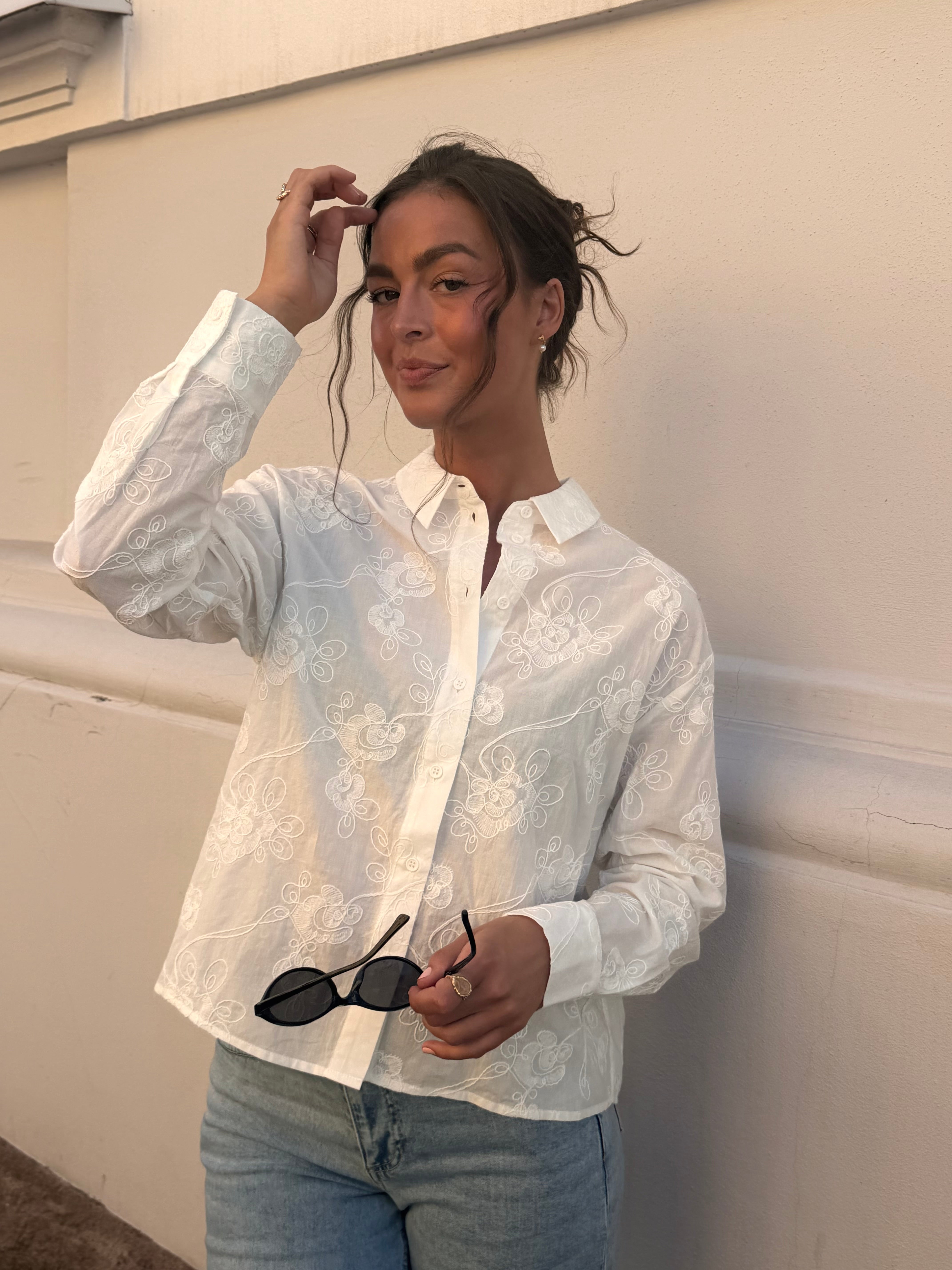 PCJEFINA Shirt - Cloud Dancer
