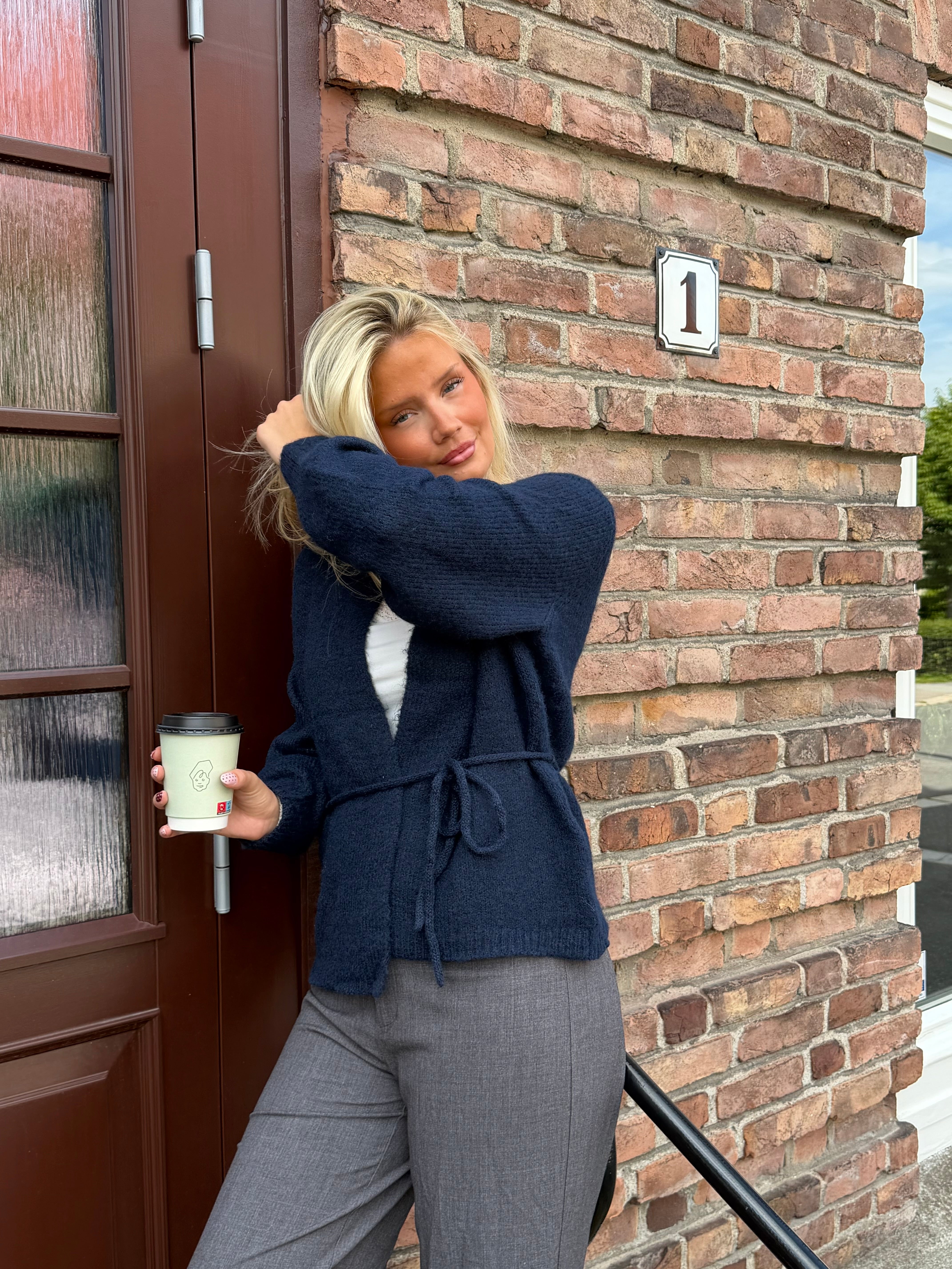 VMBERRY Knitted Cardigan - Navy Blazer
