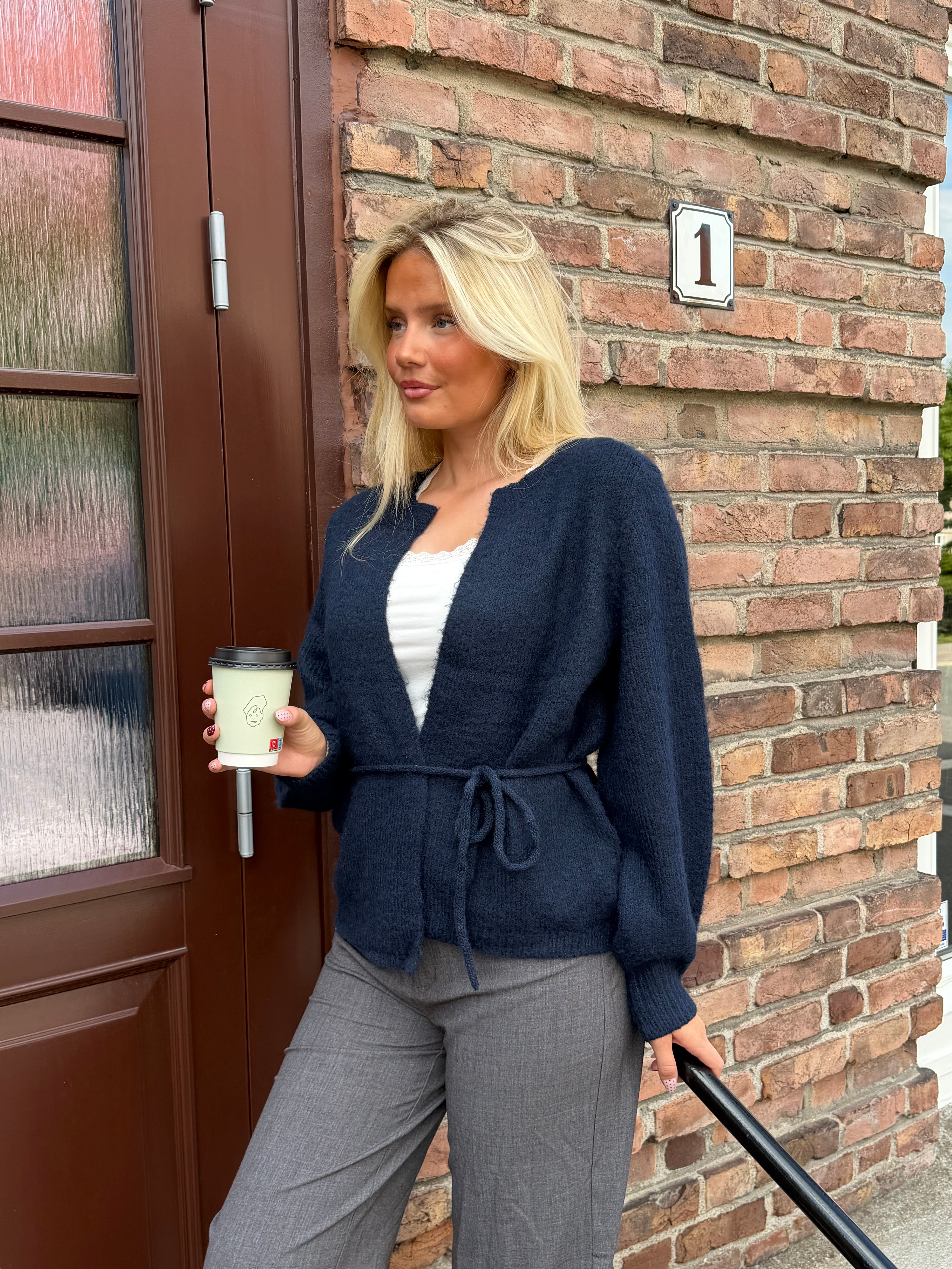 VMBERRY Knitted Cardigan - Navy Blazer