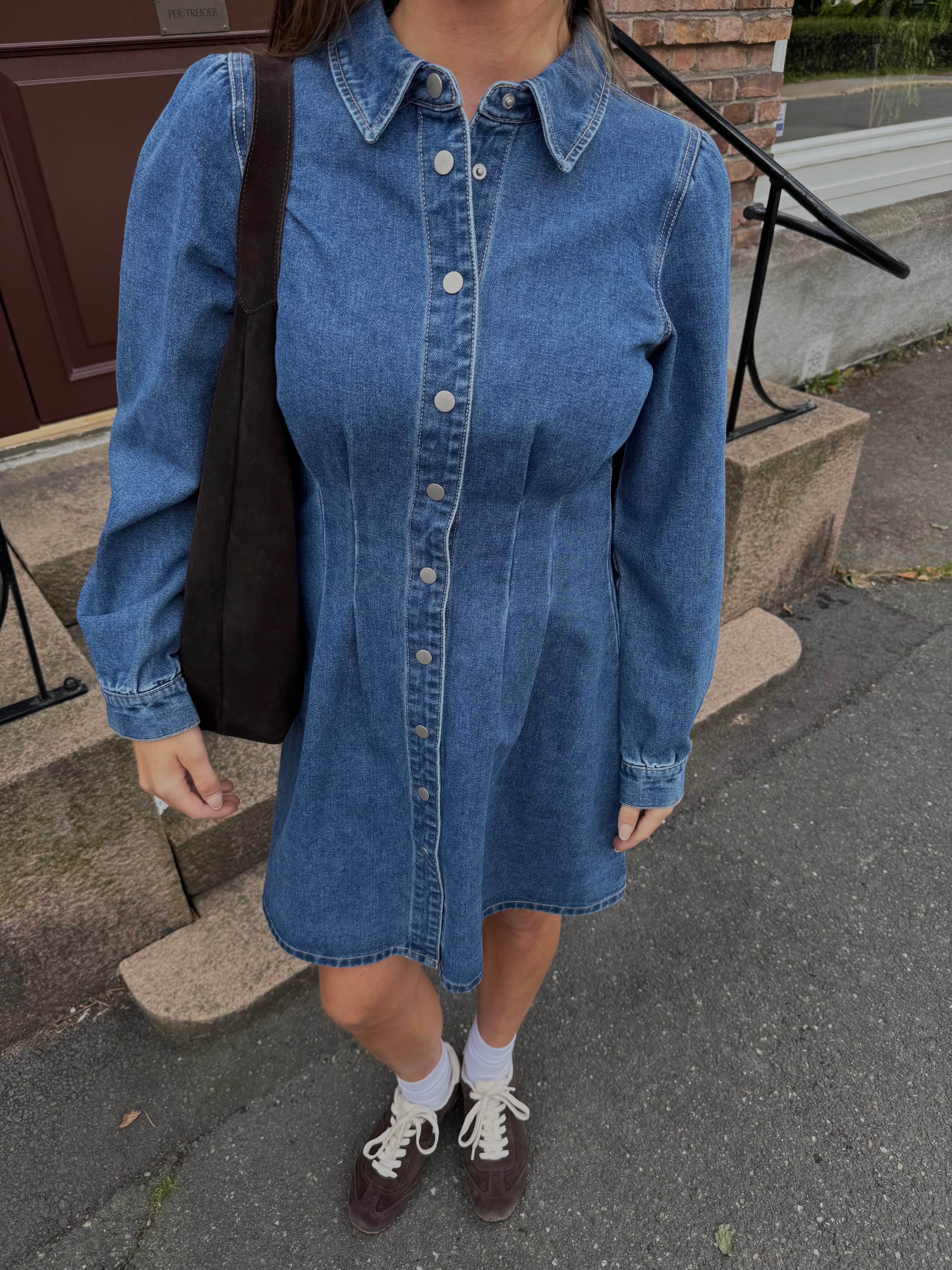 VMMARGRIT Long Dress - Medium Blue Denim