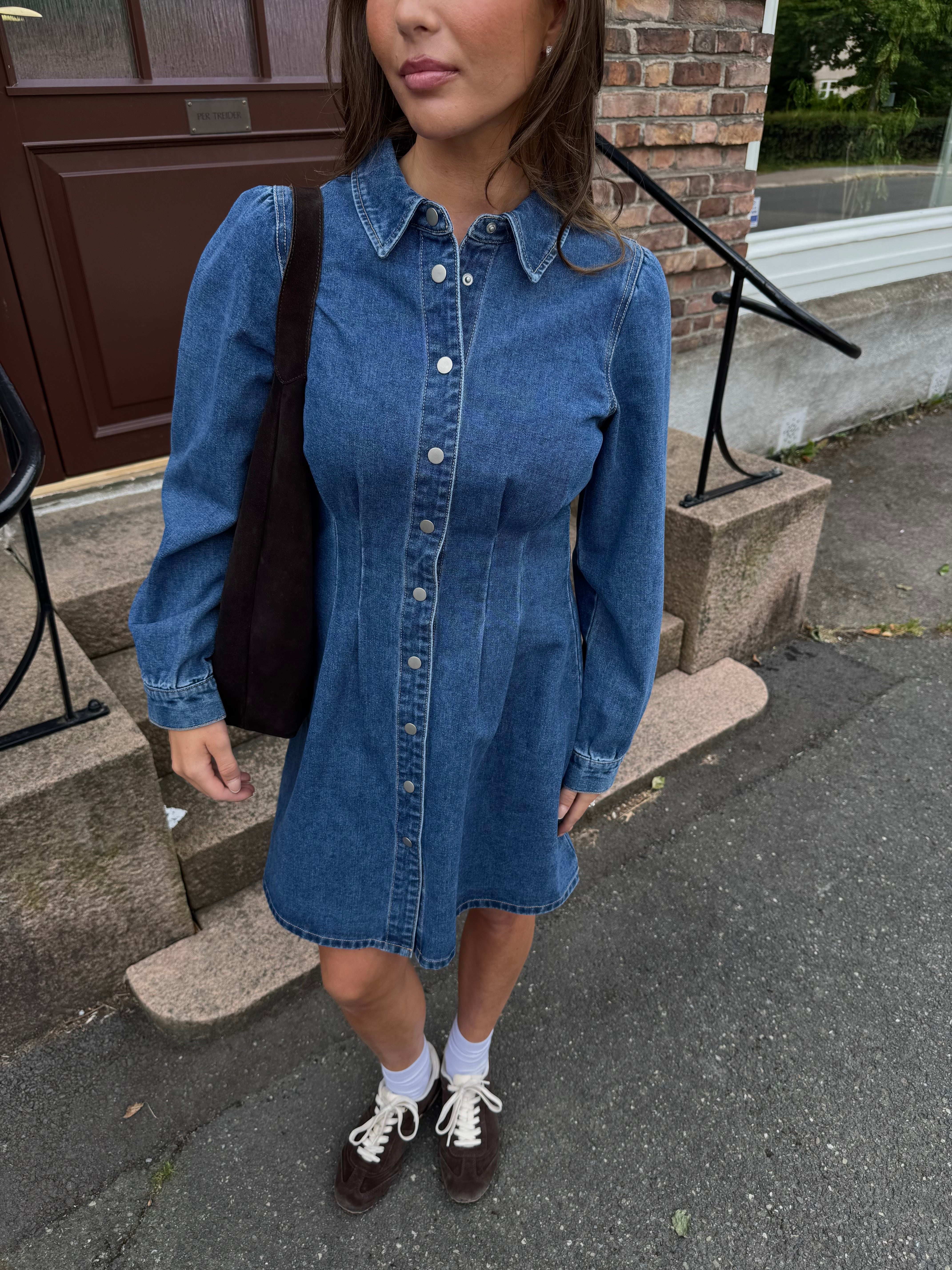 VMMARGRIT Long Dress - Medium Blue Denim