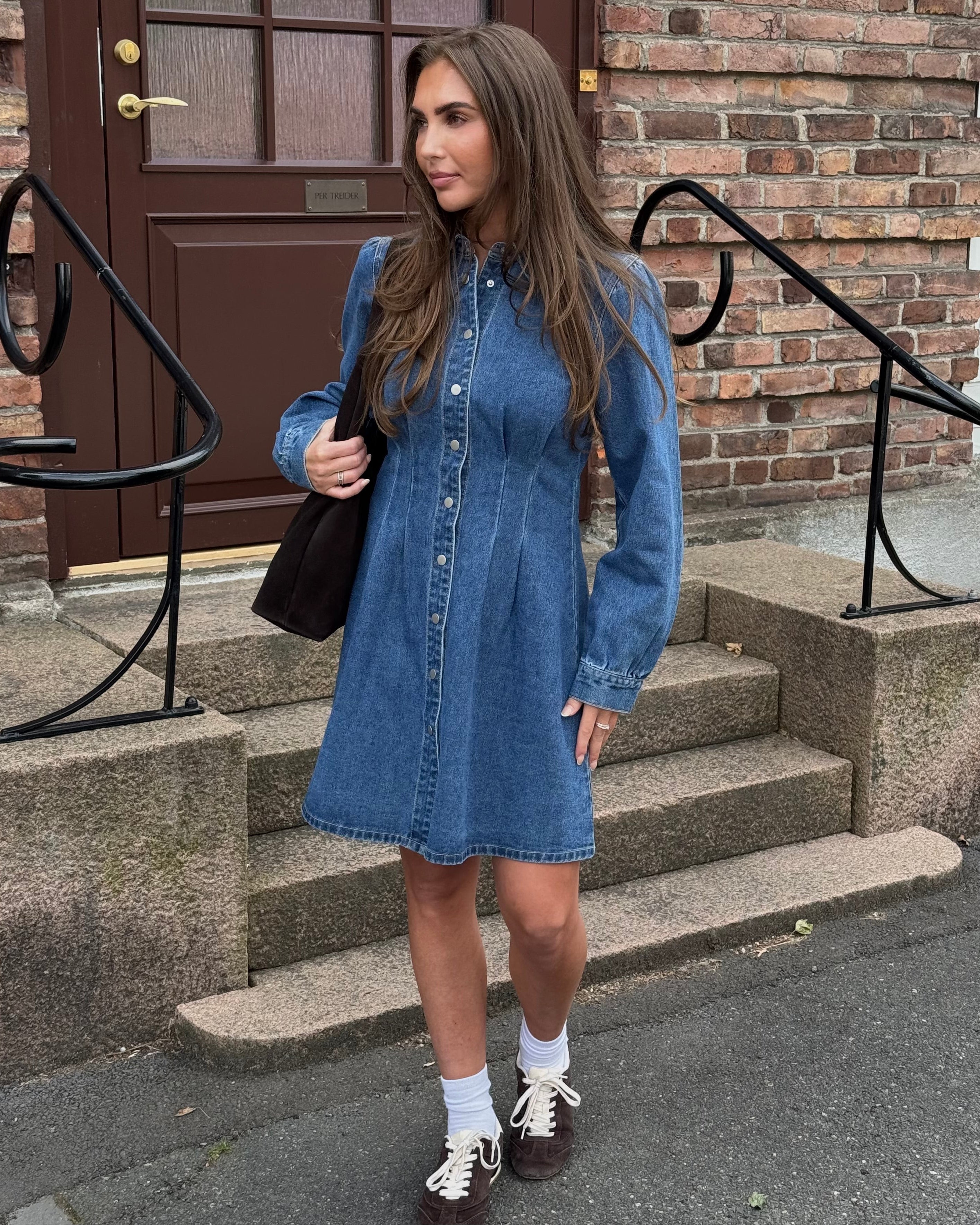 VMMARGRIT Long Dress - Medium Blue Denim