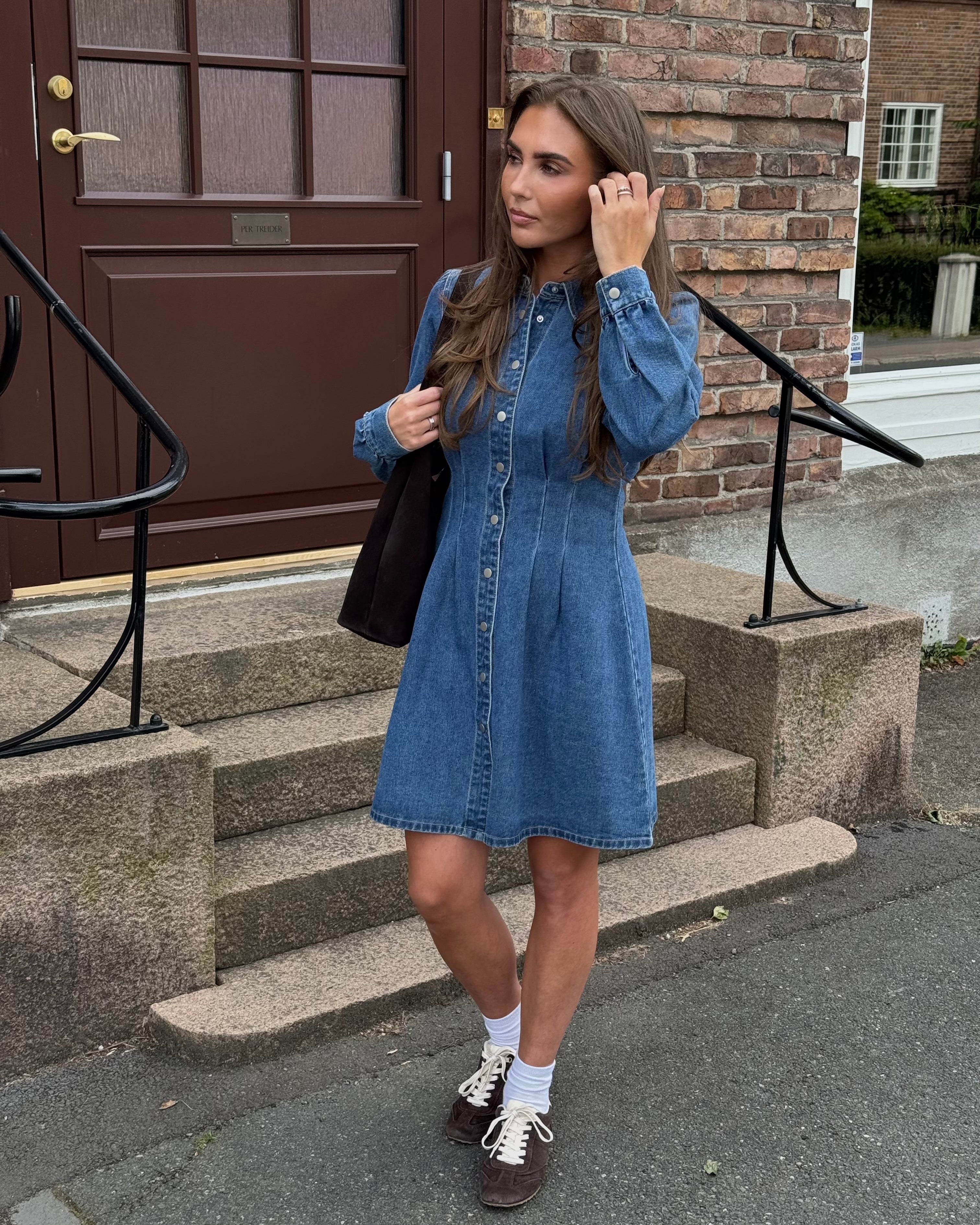 VMMARGRIT Long Dress - Medium Blue Denim