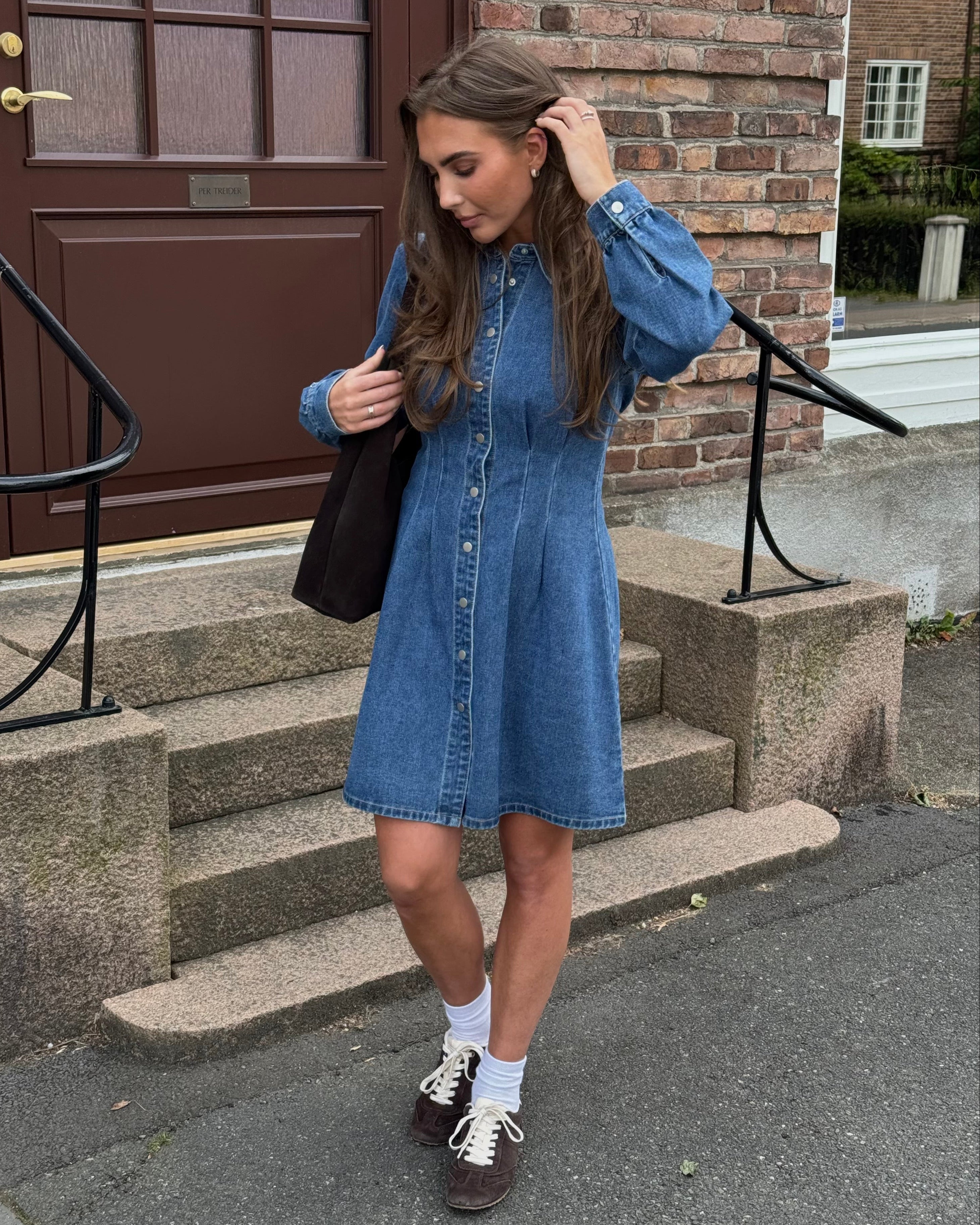 VMMARGRIT Long Dress - Medium Blue Denim