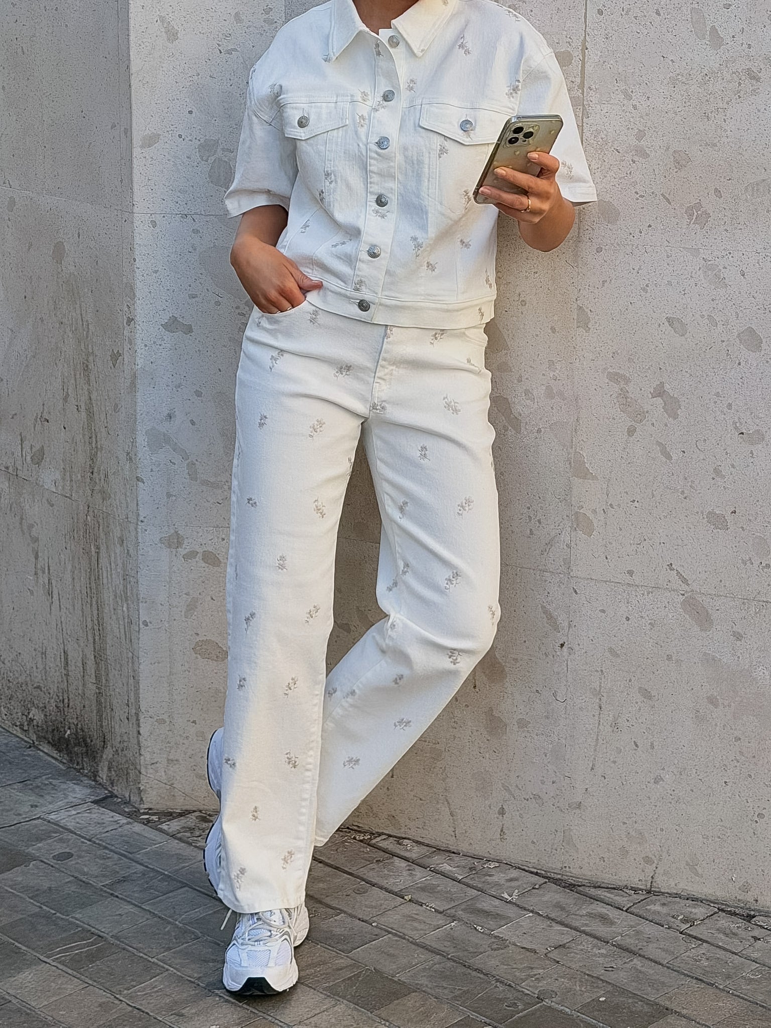 PCVIOLET Jeans - Cloud Dancer