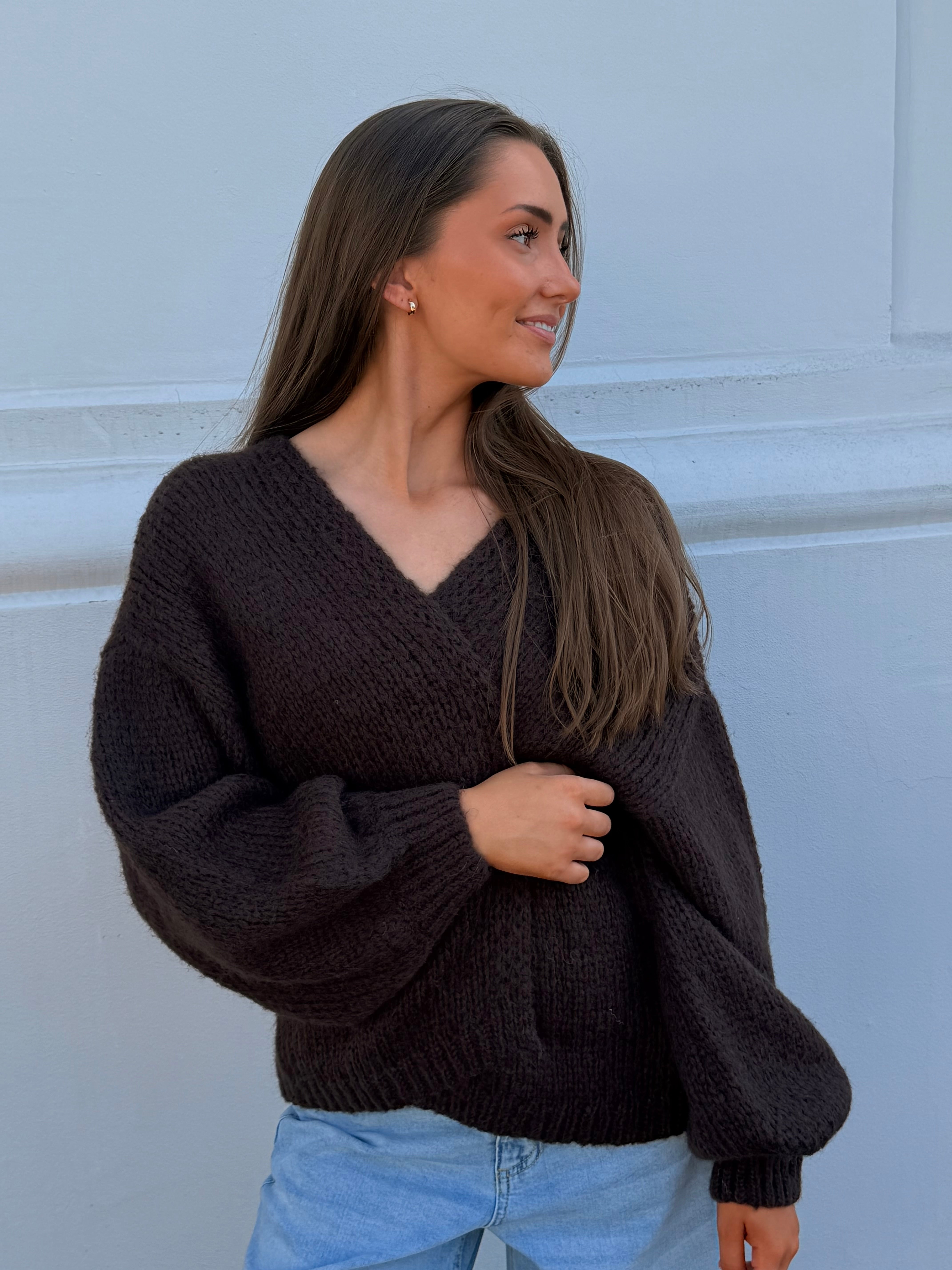 VMMAYBE Knit Cardigan - Chocolate Torte