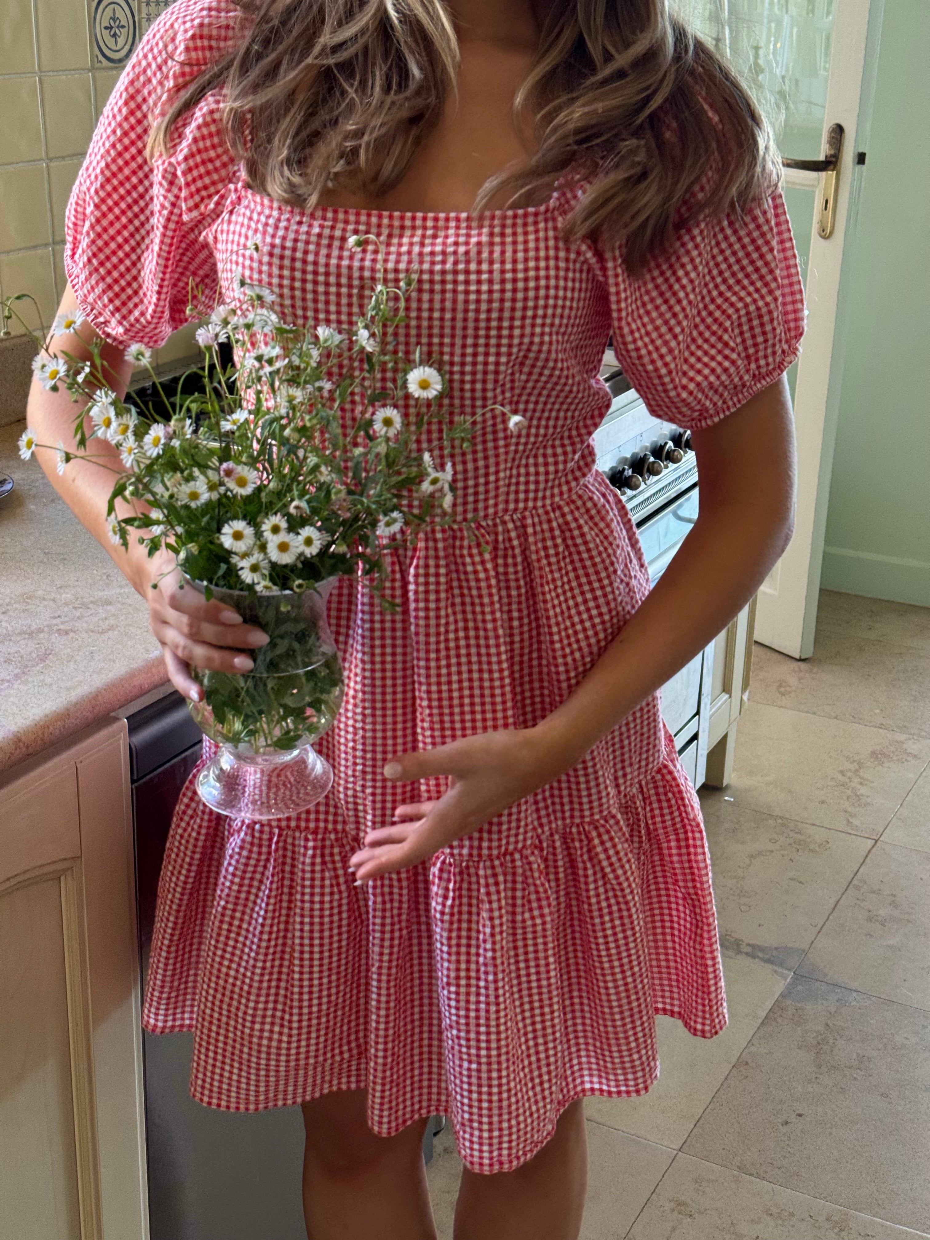 NMELIZA Short Dress - Tomato