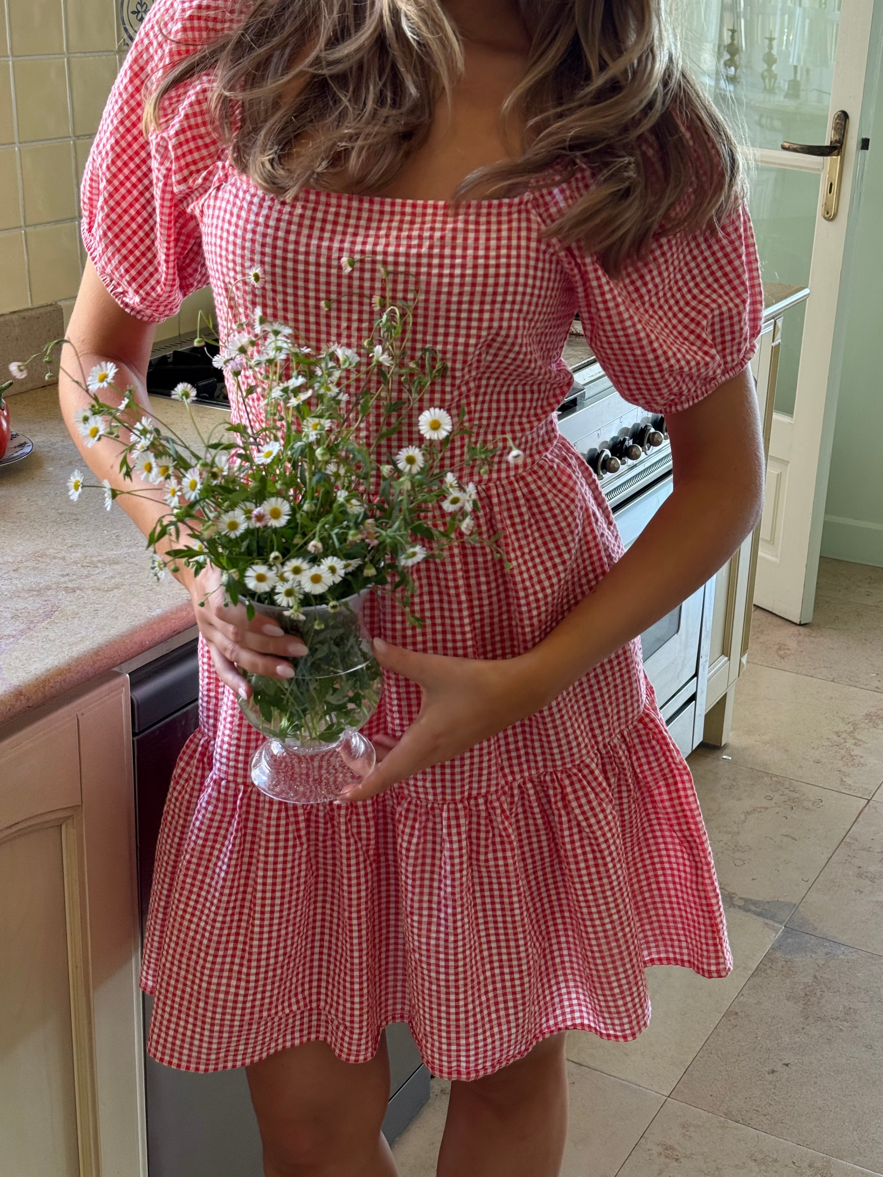 NMELIZA Short Dress - Tomato
