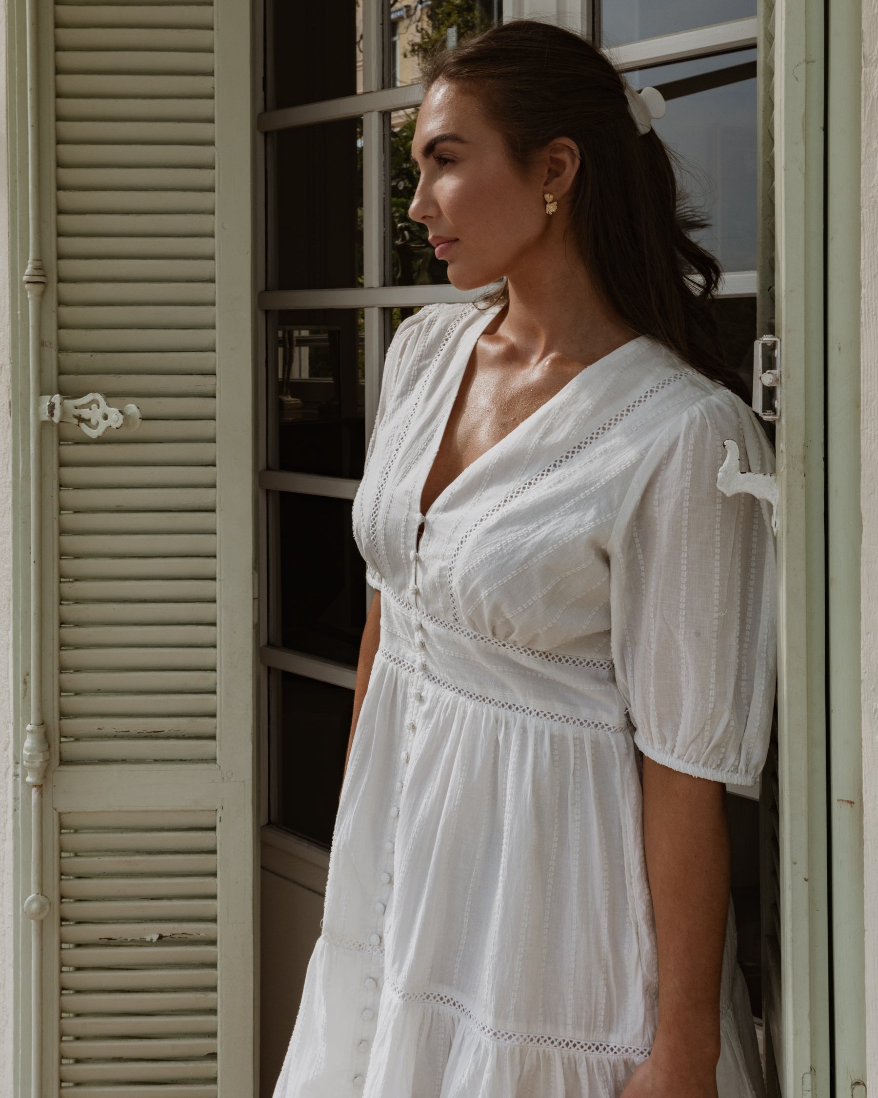 VMMINE Short Dress - Bright White