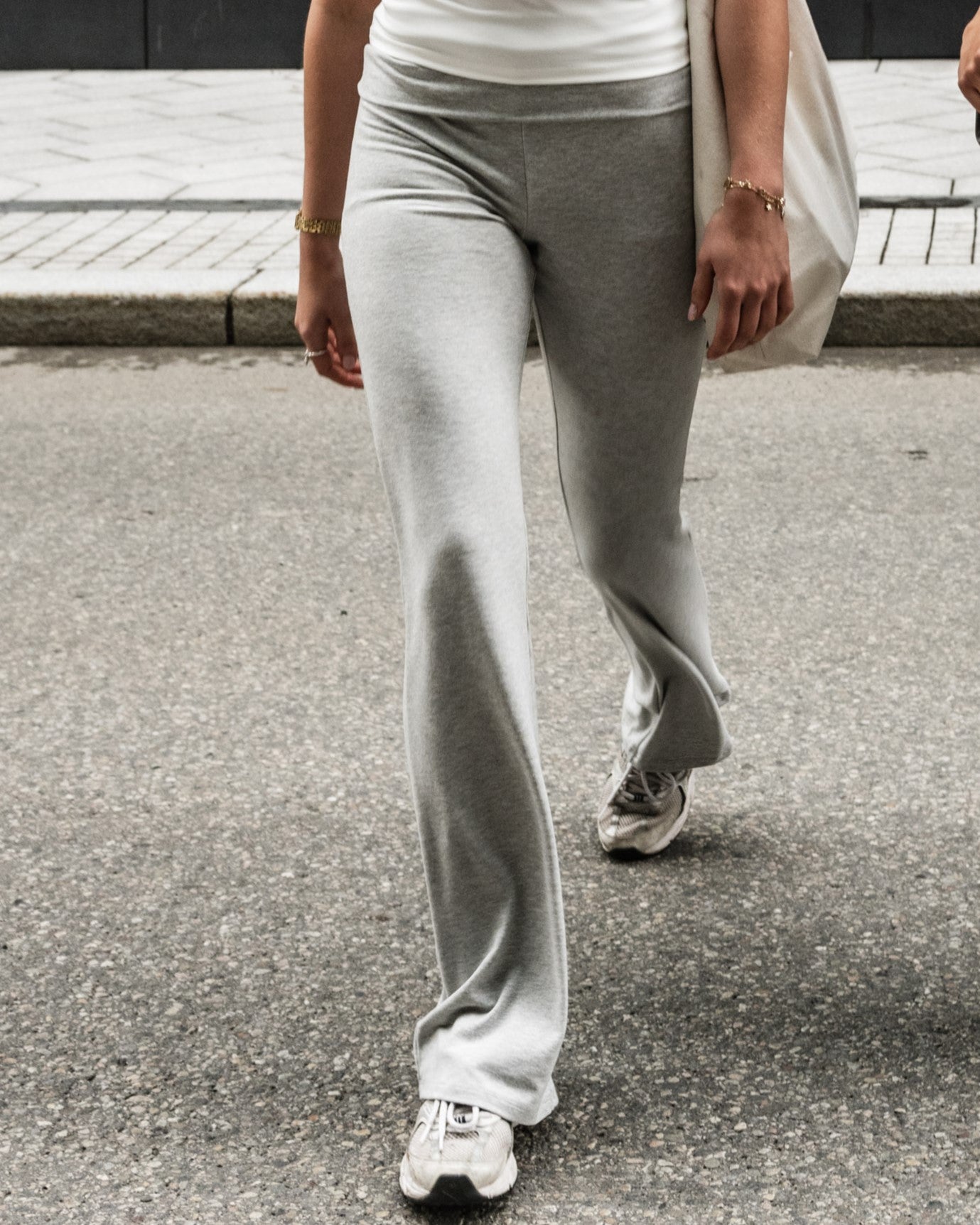 PCSTELLA Trousers - Light Grey Melange