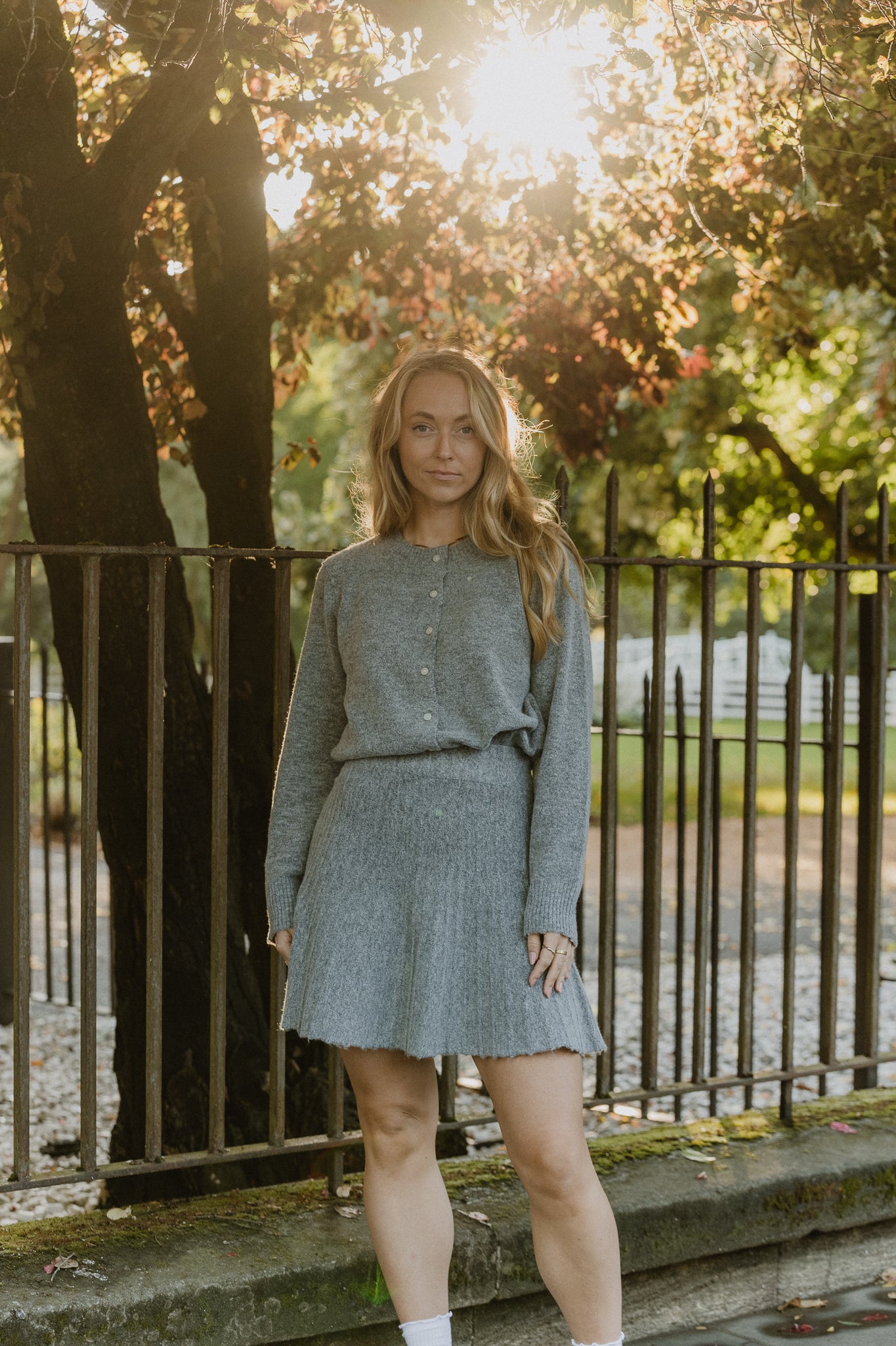 VMMACY Short Skirt - Medium Grey Melange