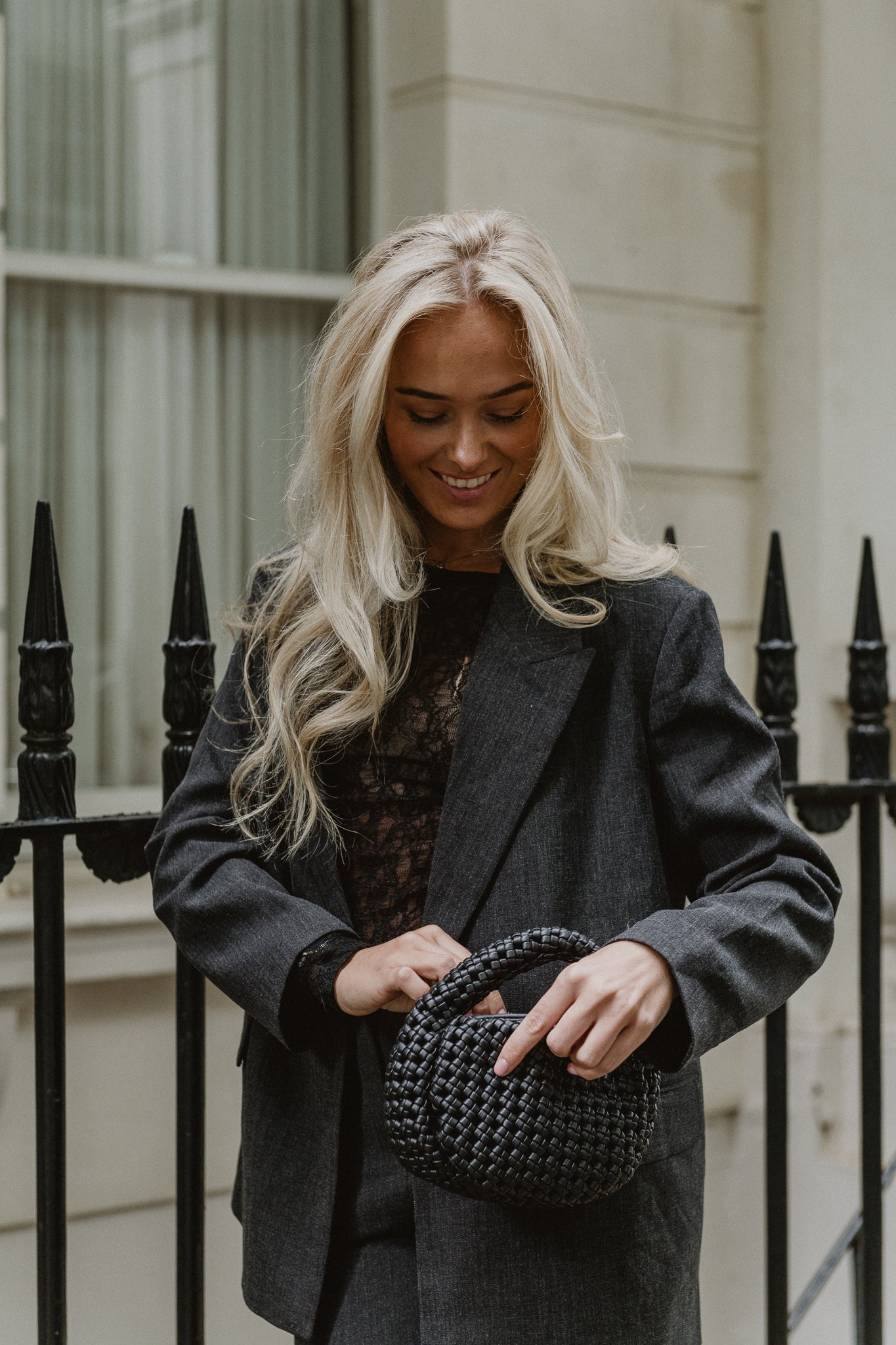 VMBESTIE Blazer - Dark Grey Melange