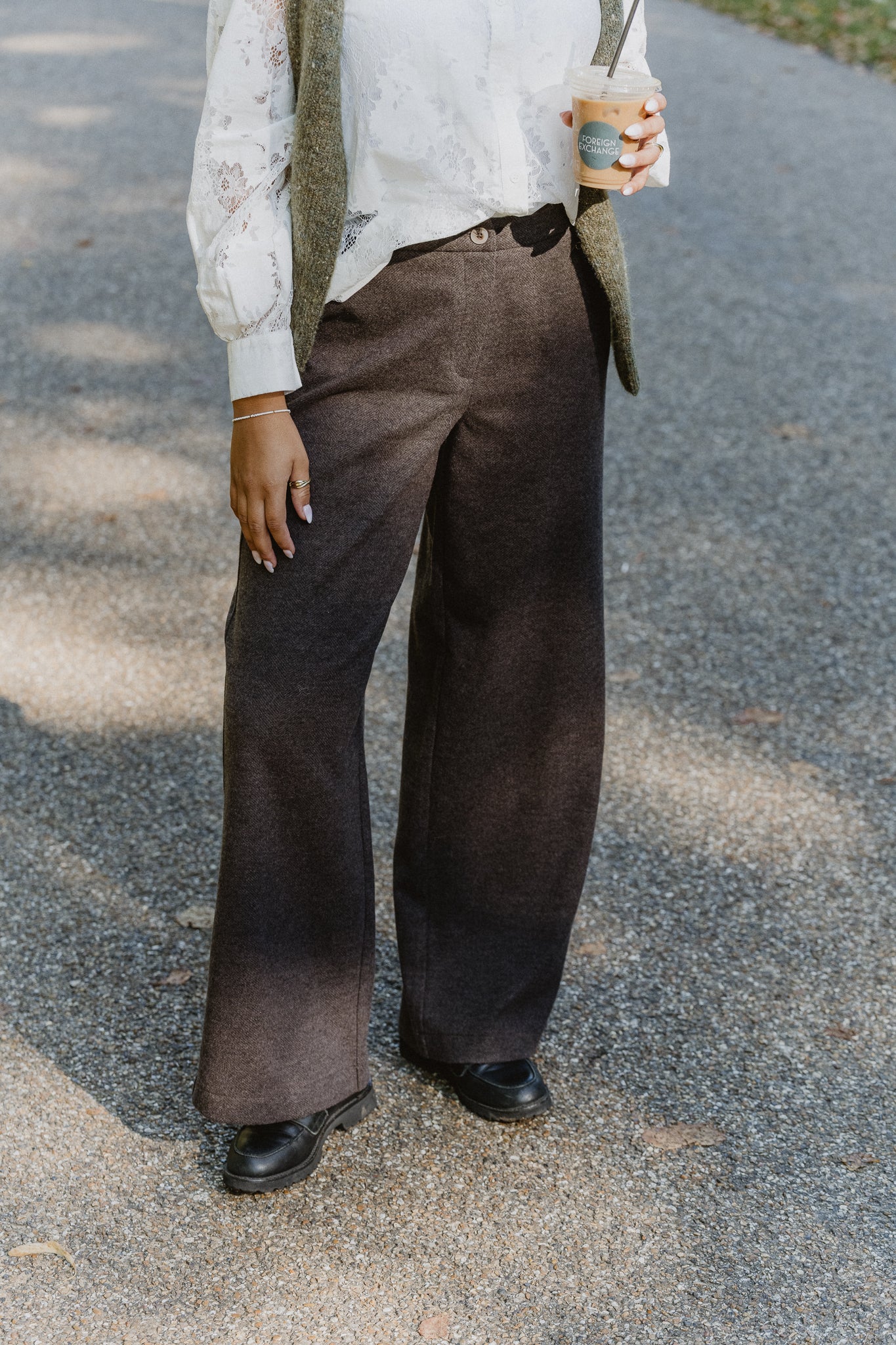 PCMAMILLA Tailored Trousers - Hot Fudge