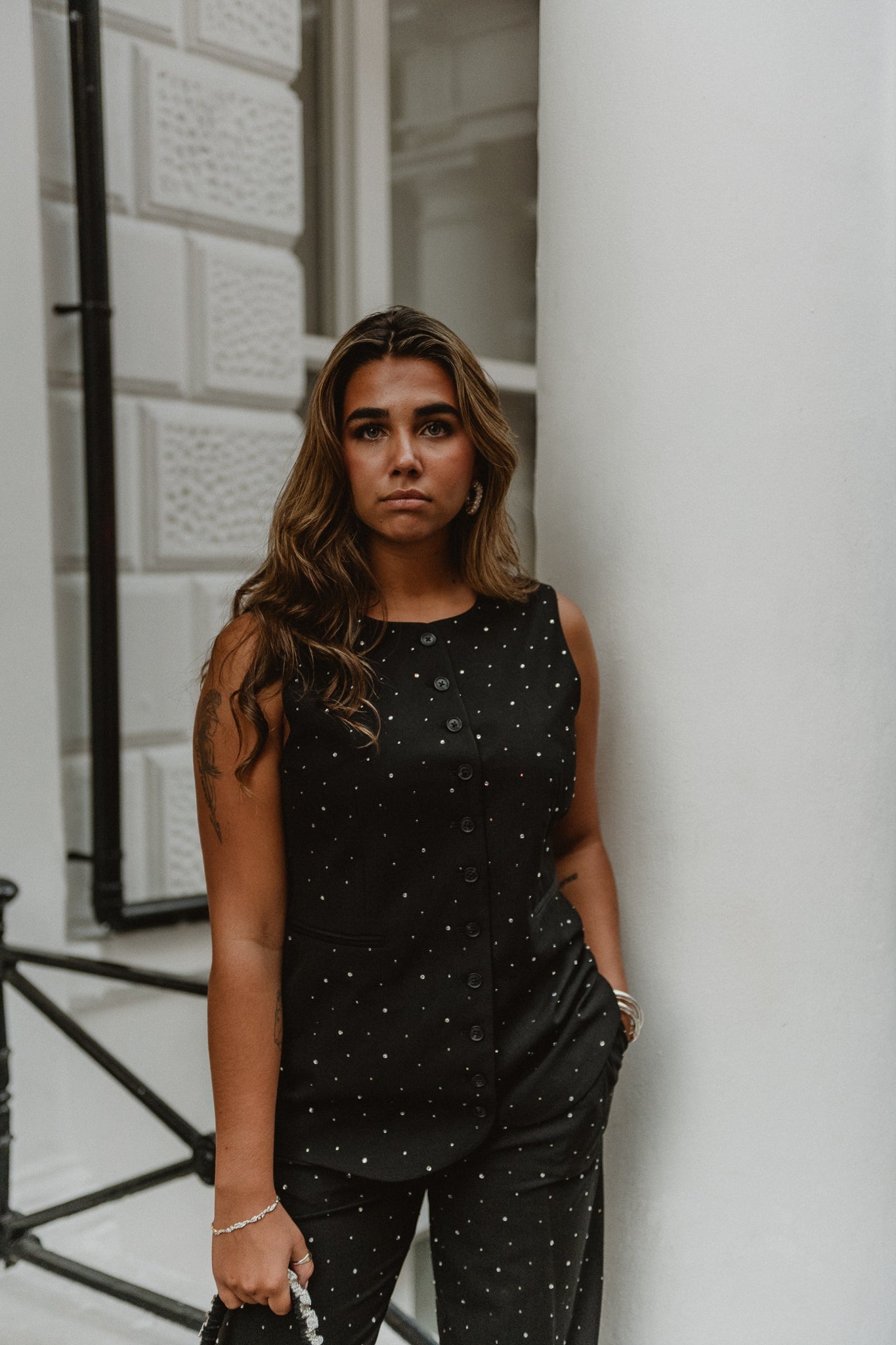 PCMICHELLE Tailored Waistcoat - Black