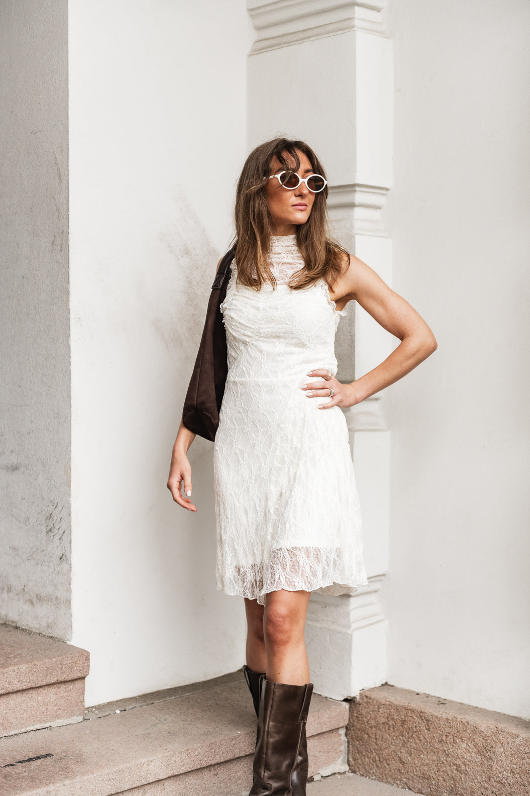 VMLISA Short Dress - Antique White