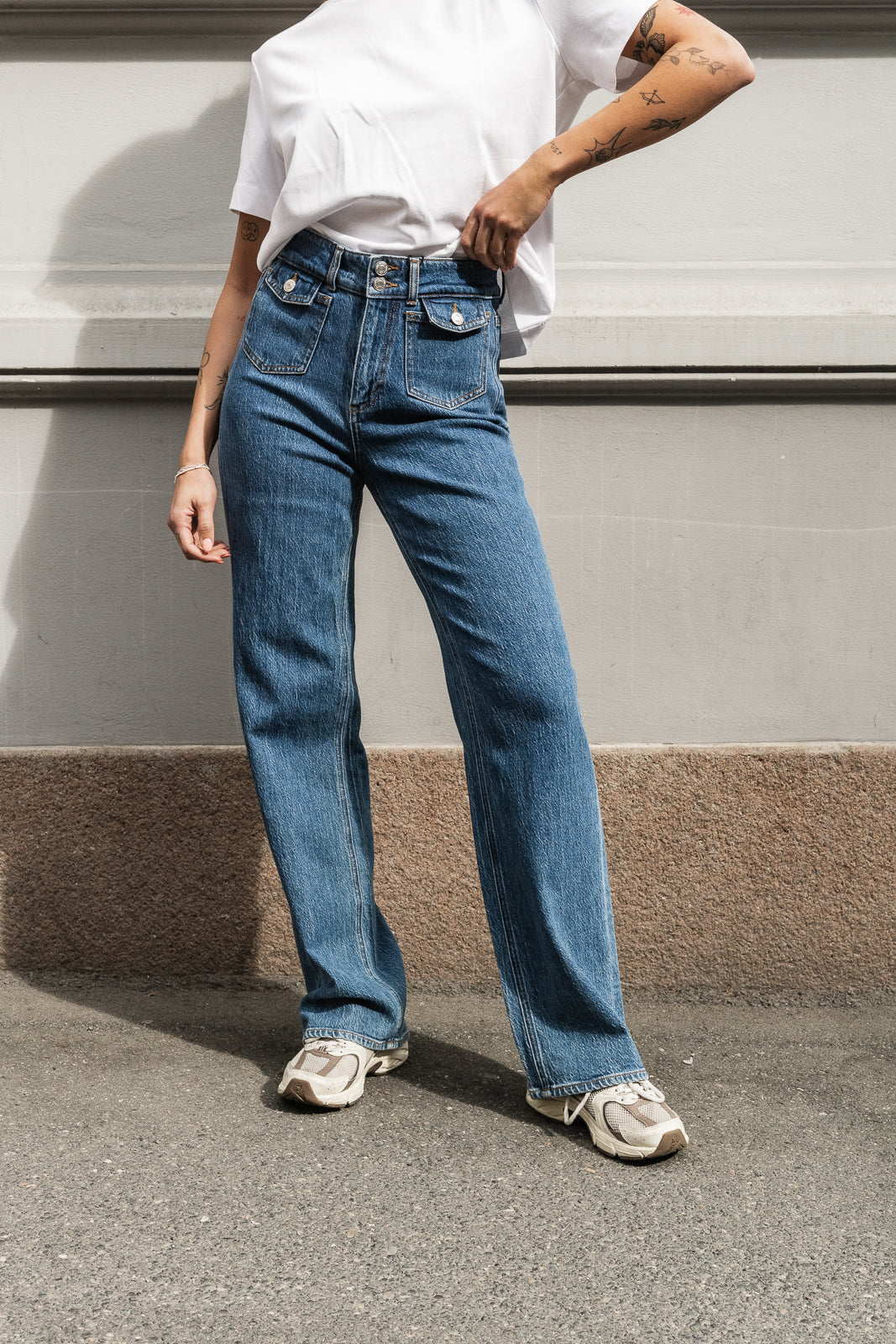 VMTESSA Pocket Jeans - Medium Blue Denim