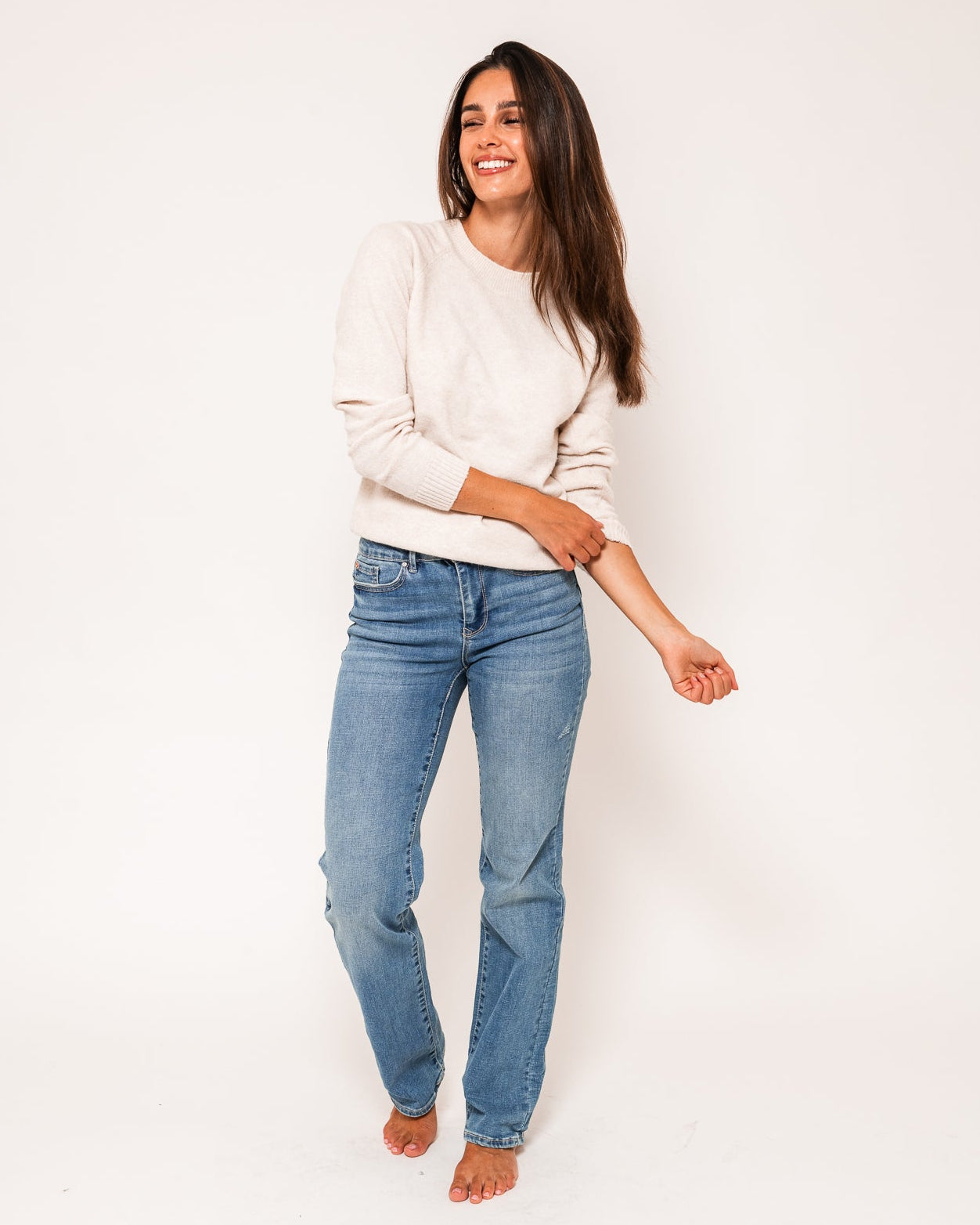 VMFLASH Straight Jeans - Medium Blue Denim