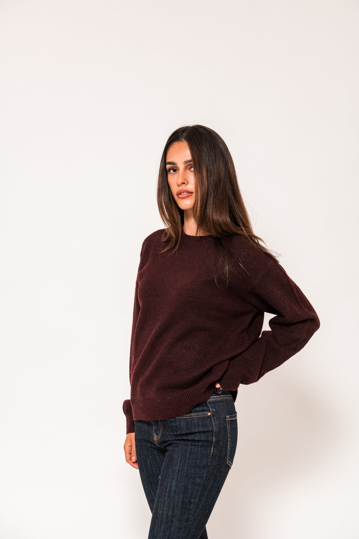 PCSALLY Knitted Top - Winetasting