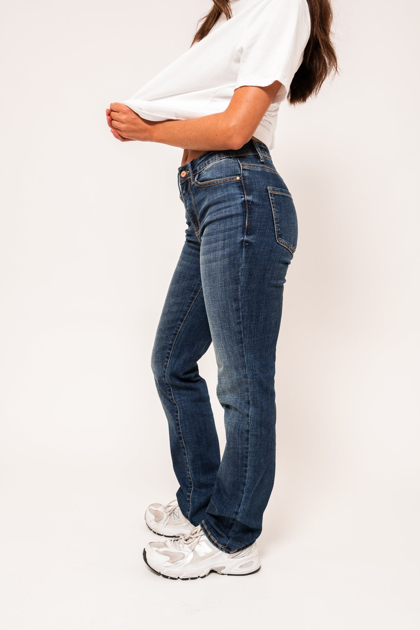 VMFLASH Straight Jeans - Dark Blue Denim
