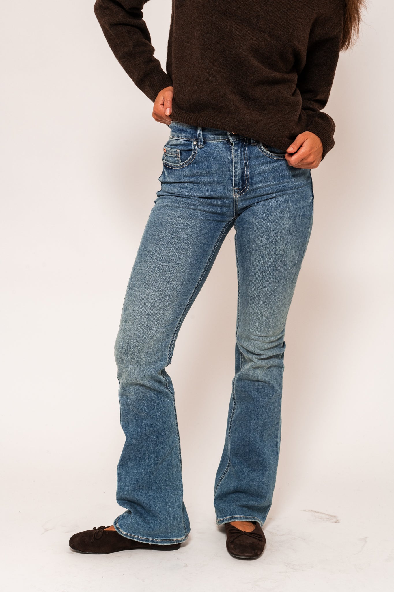 VMFLASH Flared Jeans - Medium Blue Denim