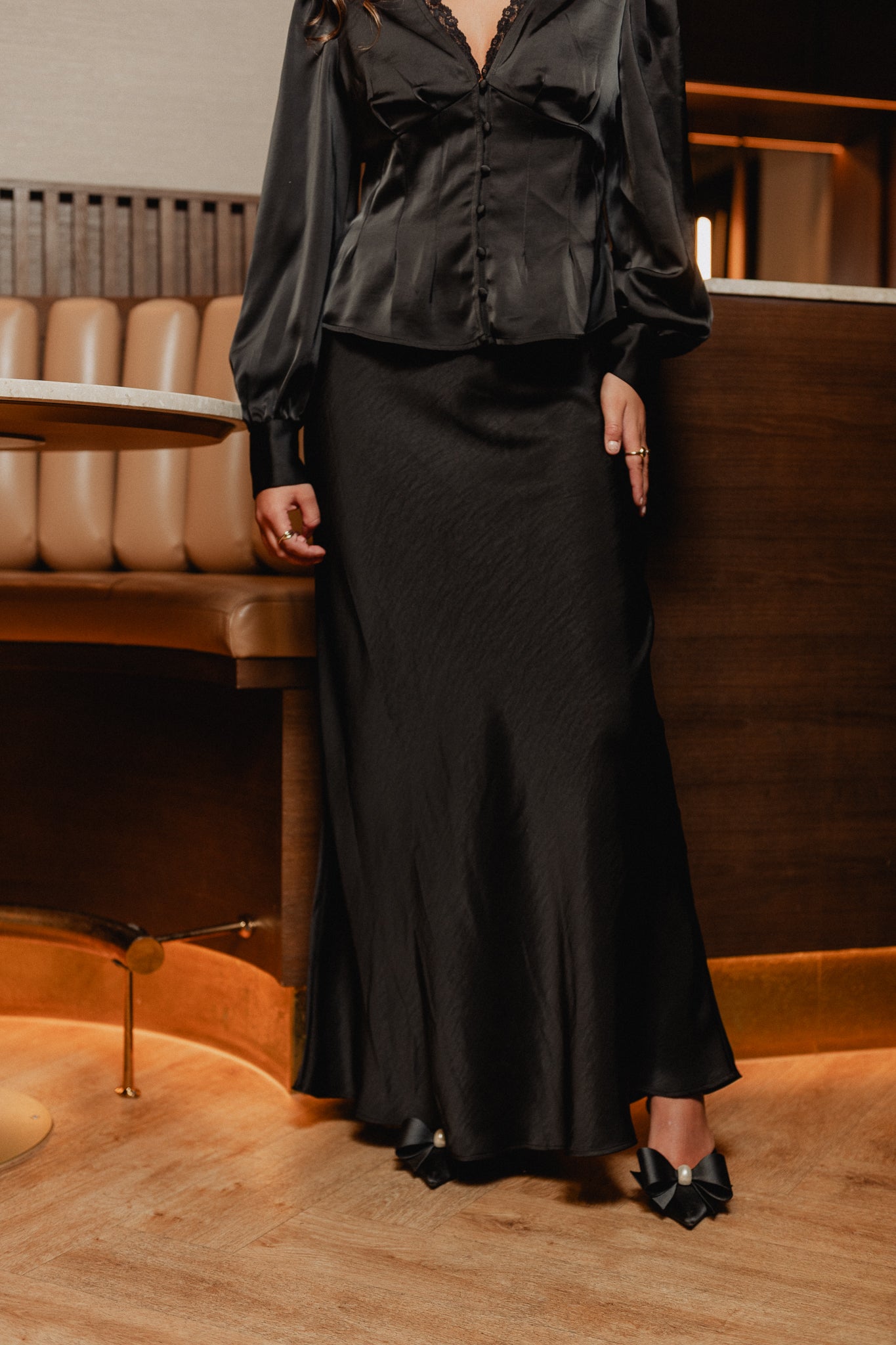 VMLIVIA Long Skirt - Black