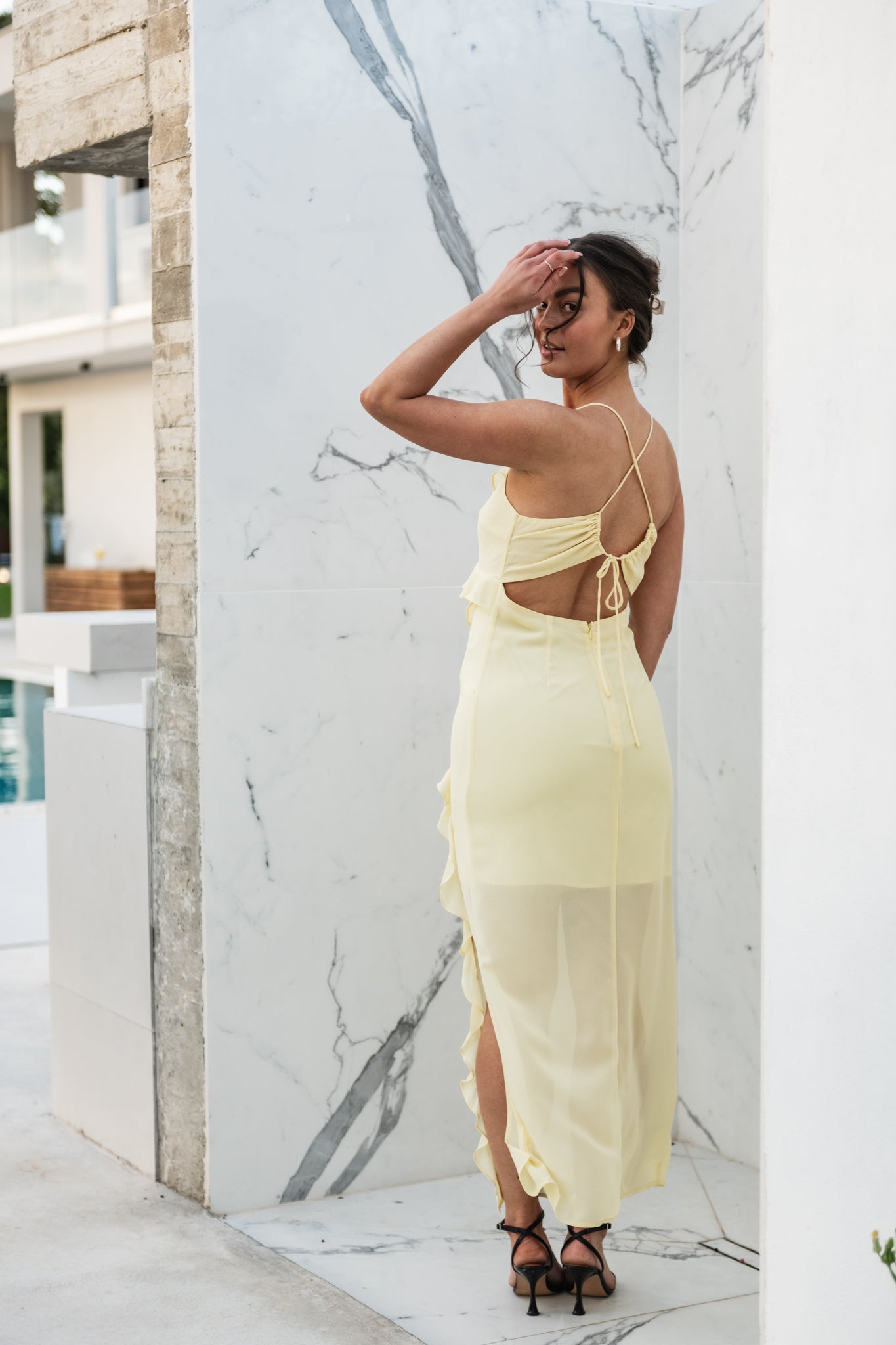 VMAMINA Long Dress - Pale Banana