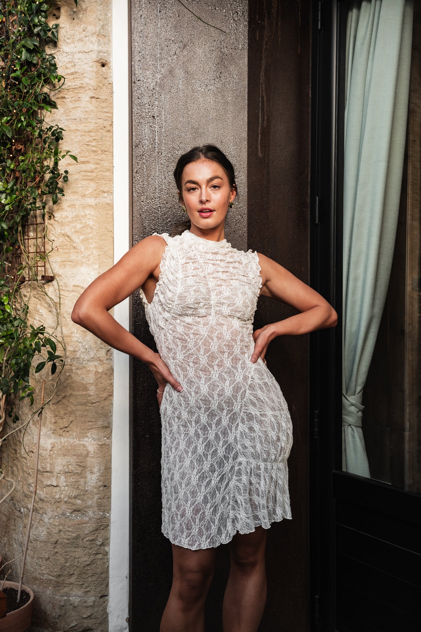 VMLISA Short Dress - Antique White