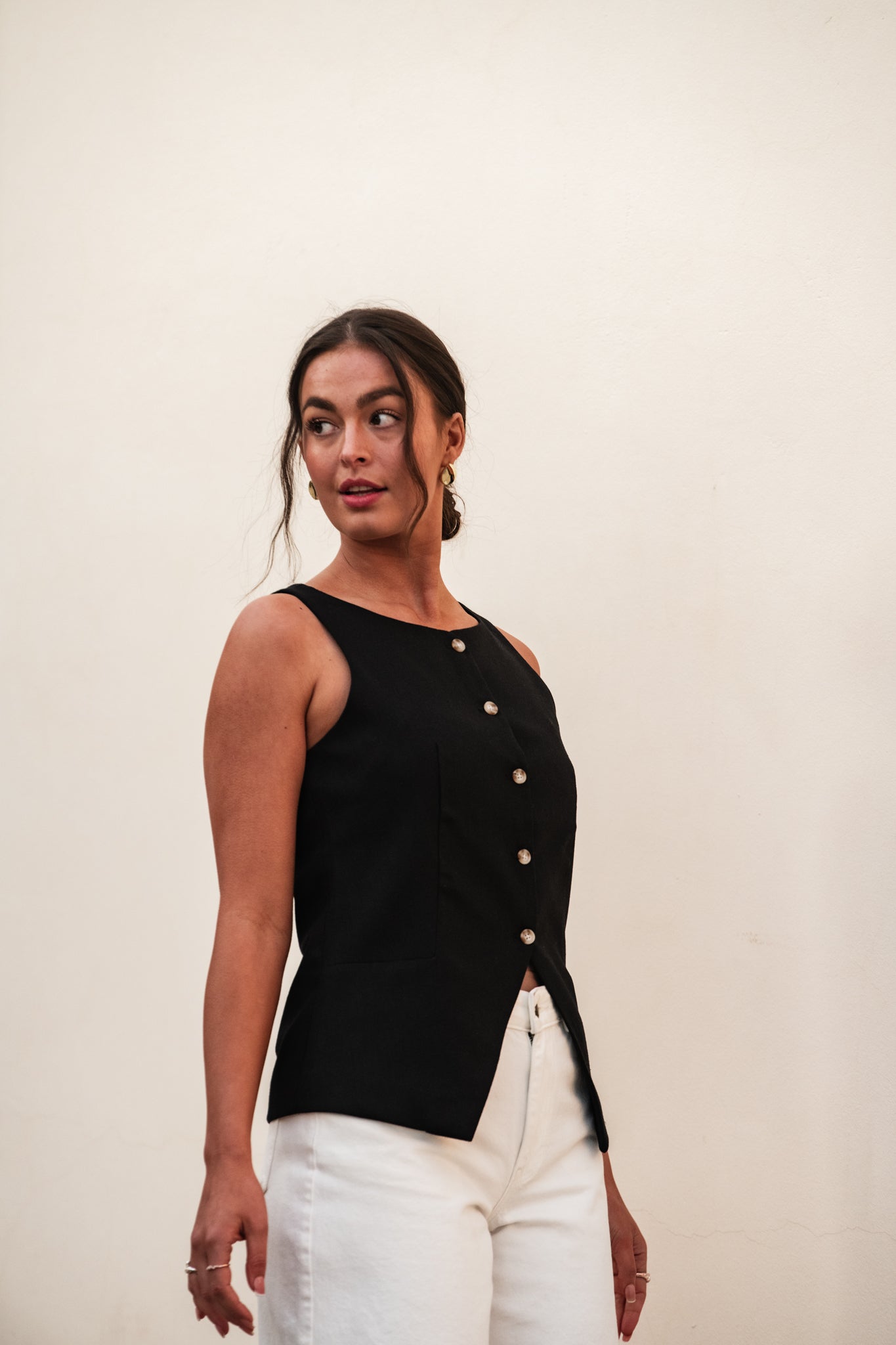 VMFLORENCE Tailored Waistcoat - Black