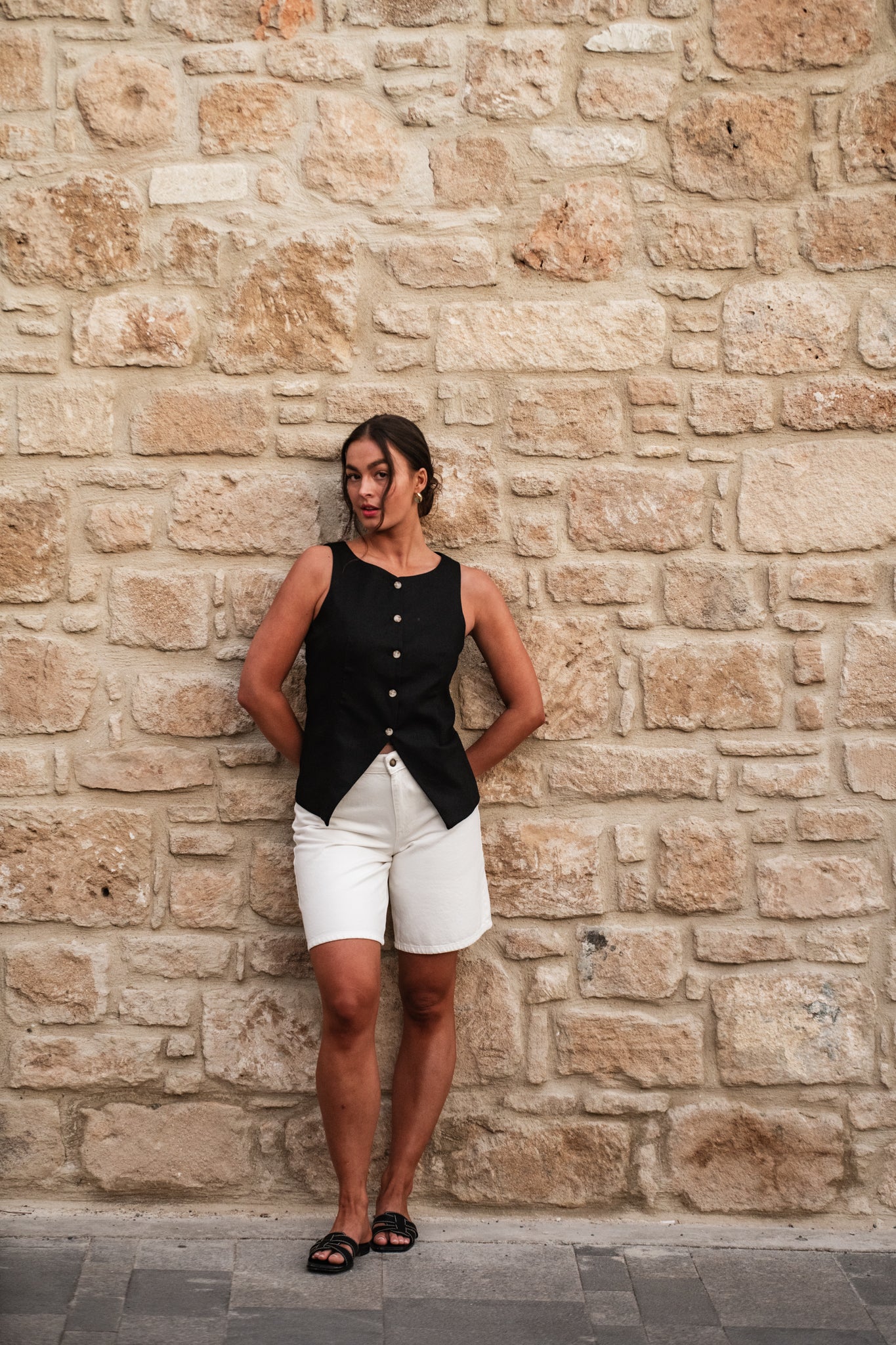 VMFLORENCE Tailored Waistcoat - Black