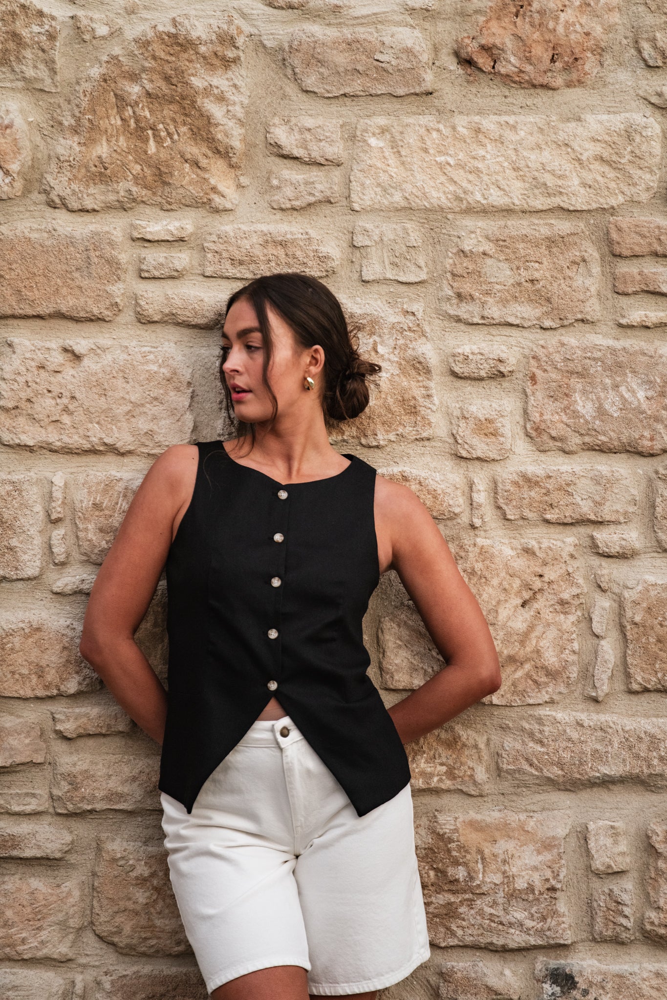 VMFLORENCE Tailored Waistcoat - Black