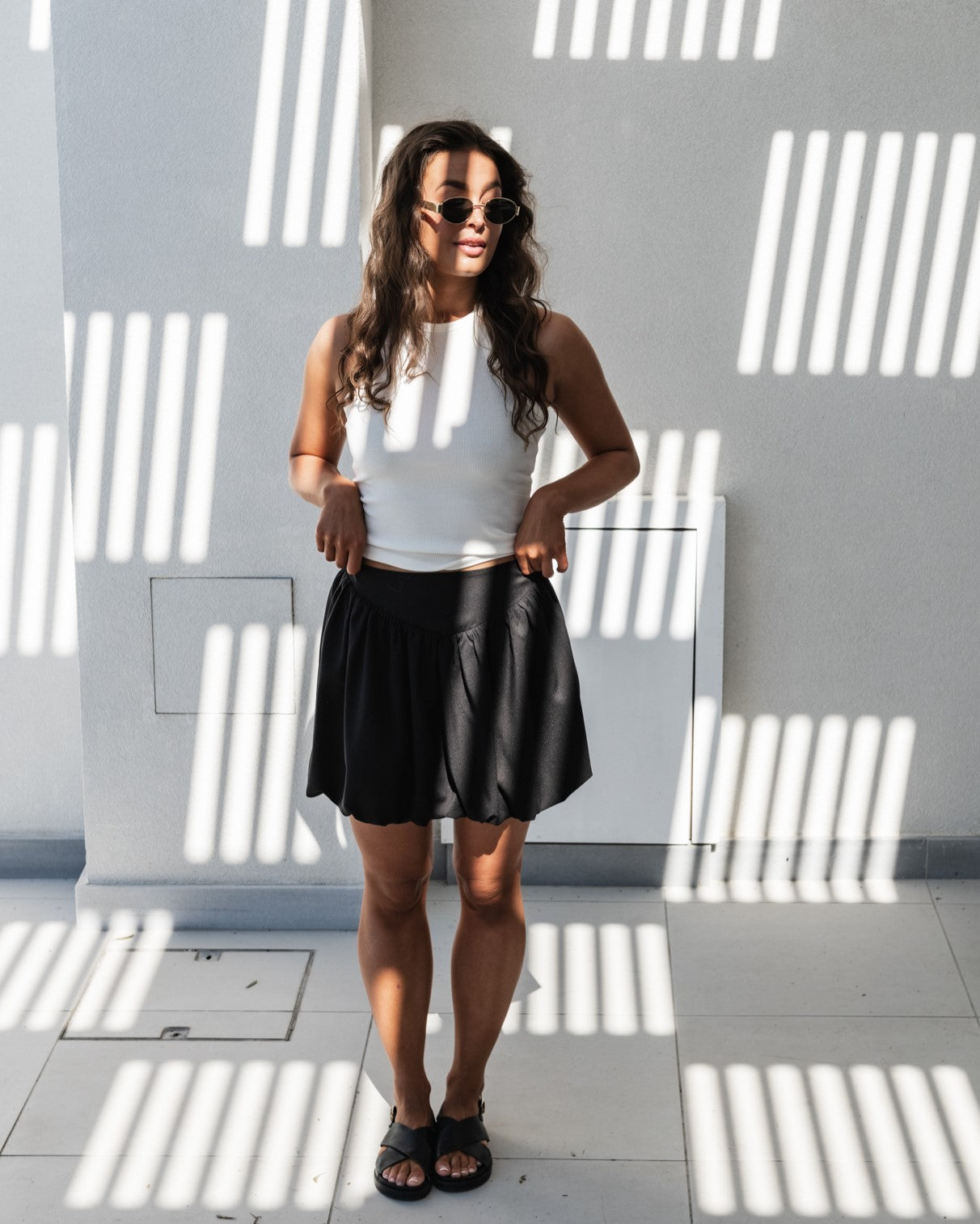 PCAMELIA Short Skirt - Black