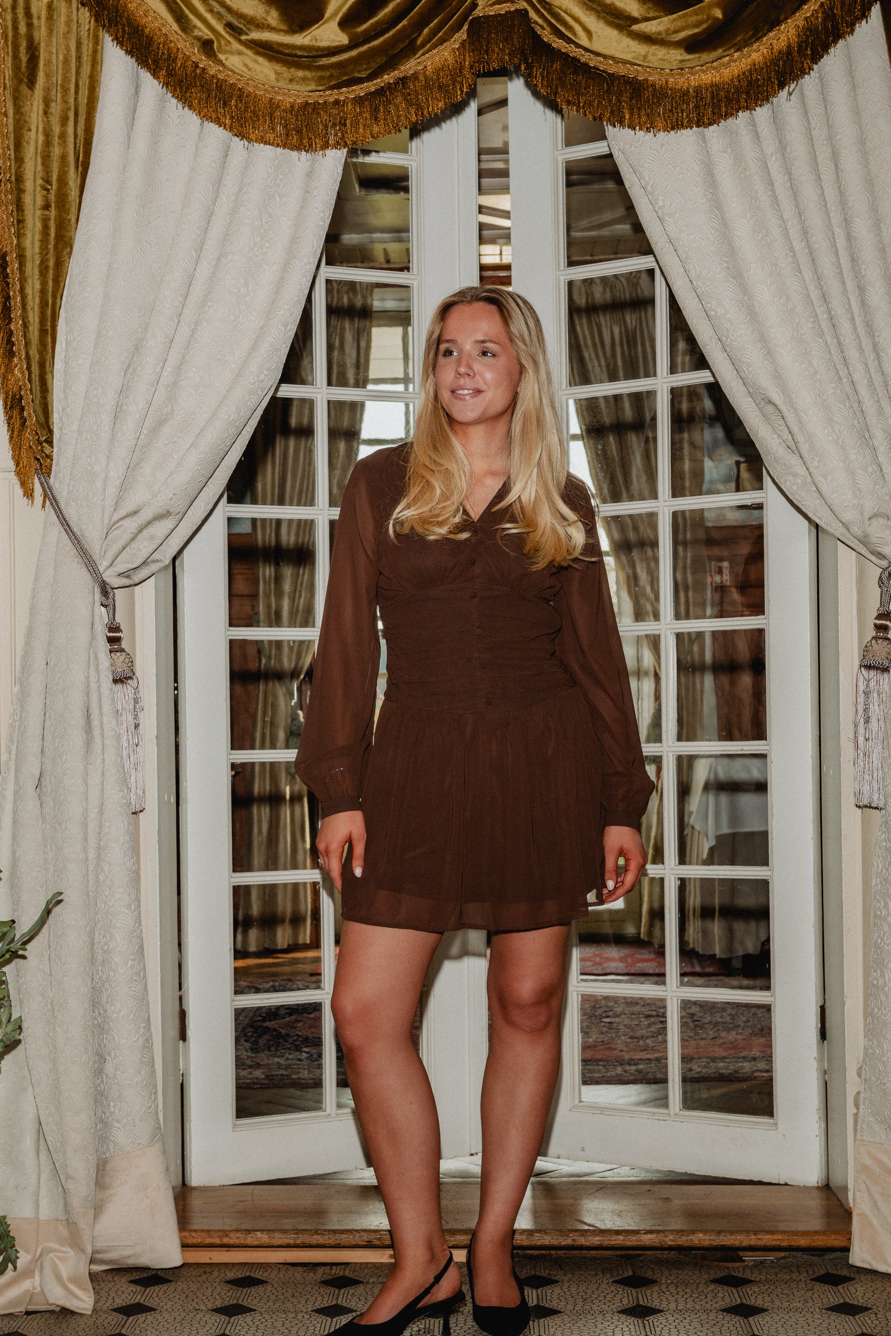 PCMINNA Short Dress - Hot Fudge