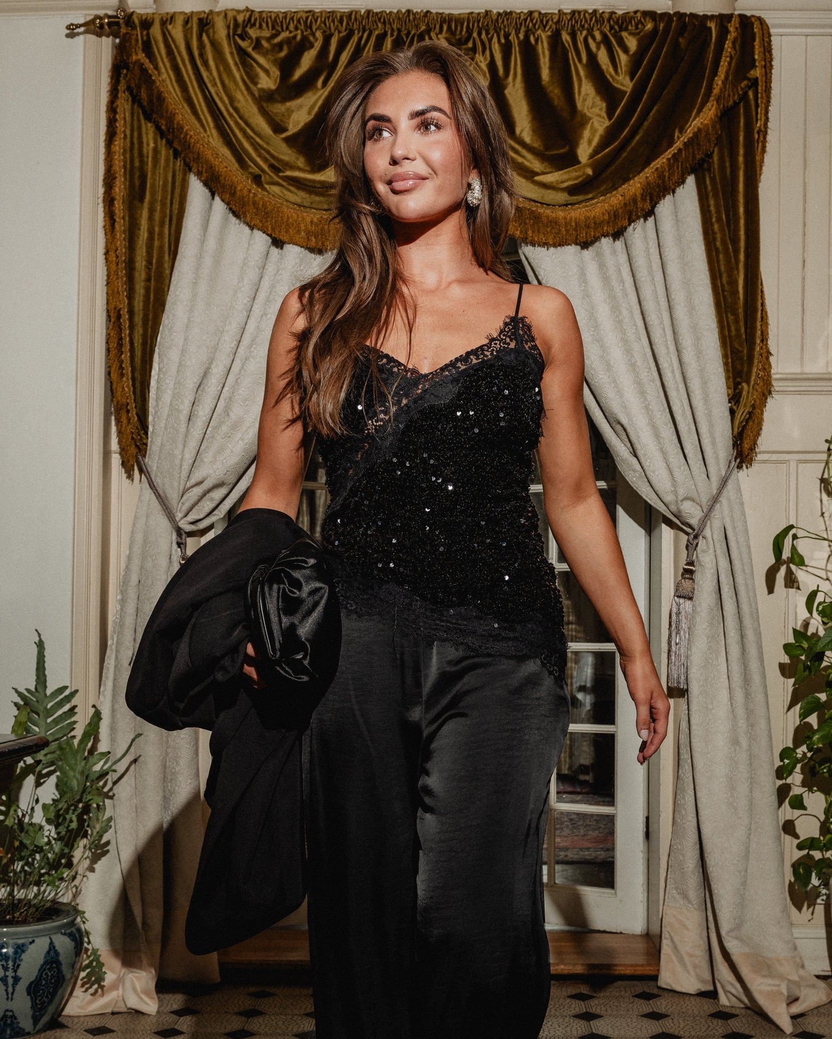 PCKAMMY TOP - Black