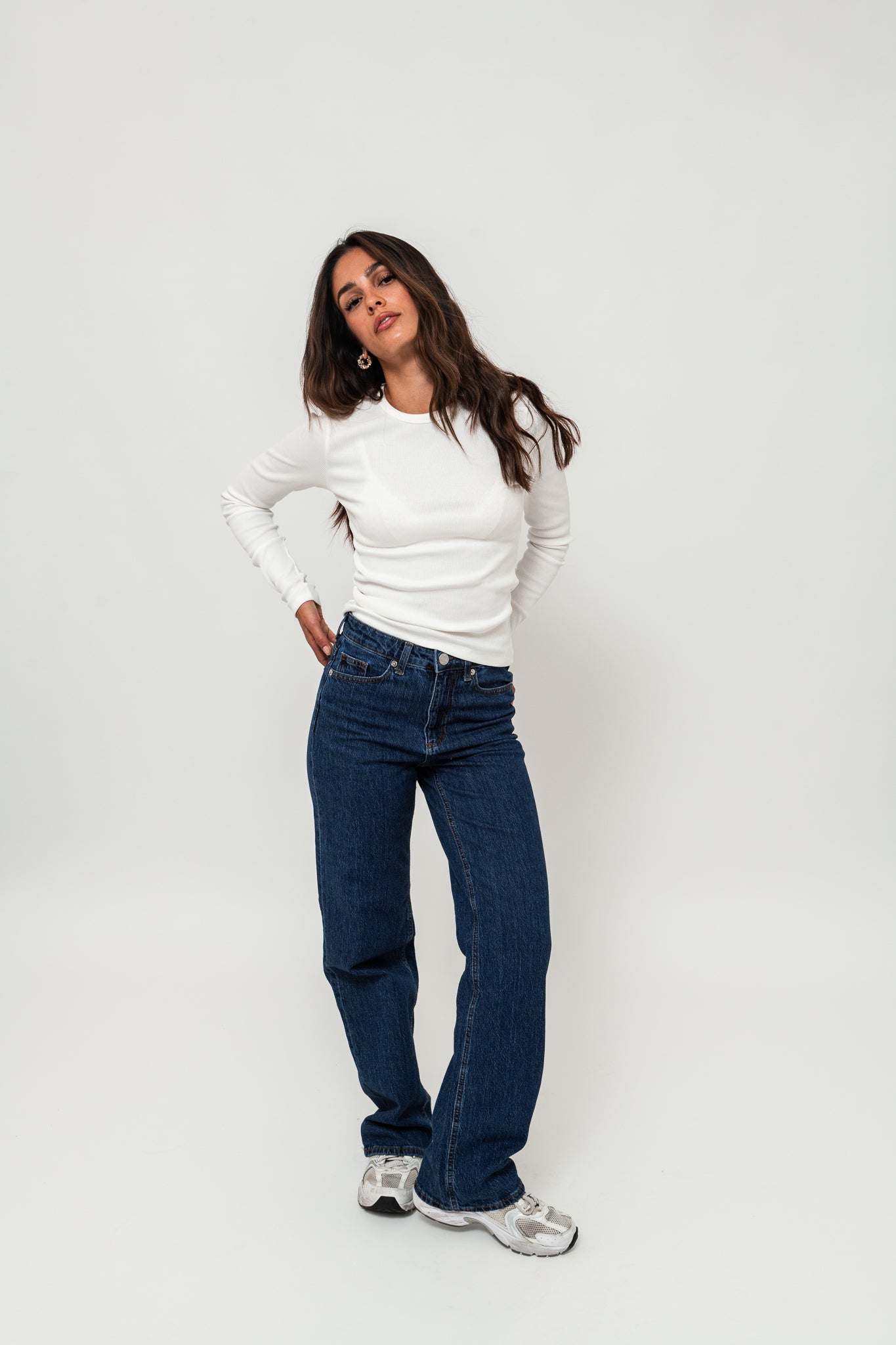 VMTESSA Wide Jeans - Dark Blue Denim