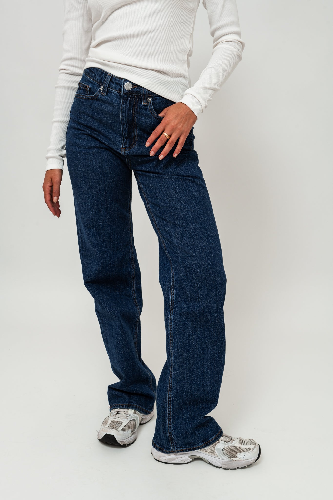 VMTESSA Wide Jeans - Dark Blue Denim