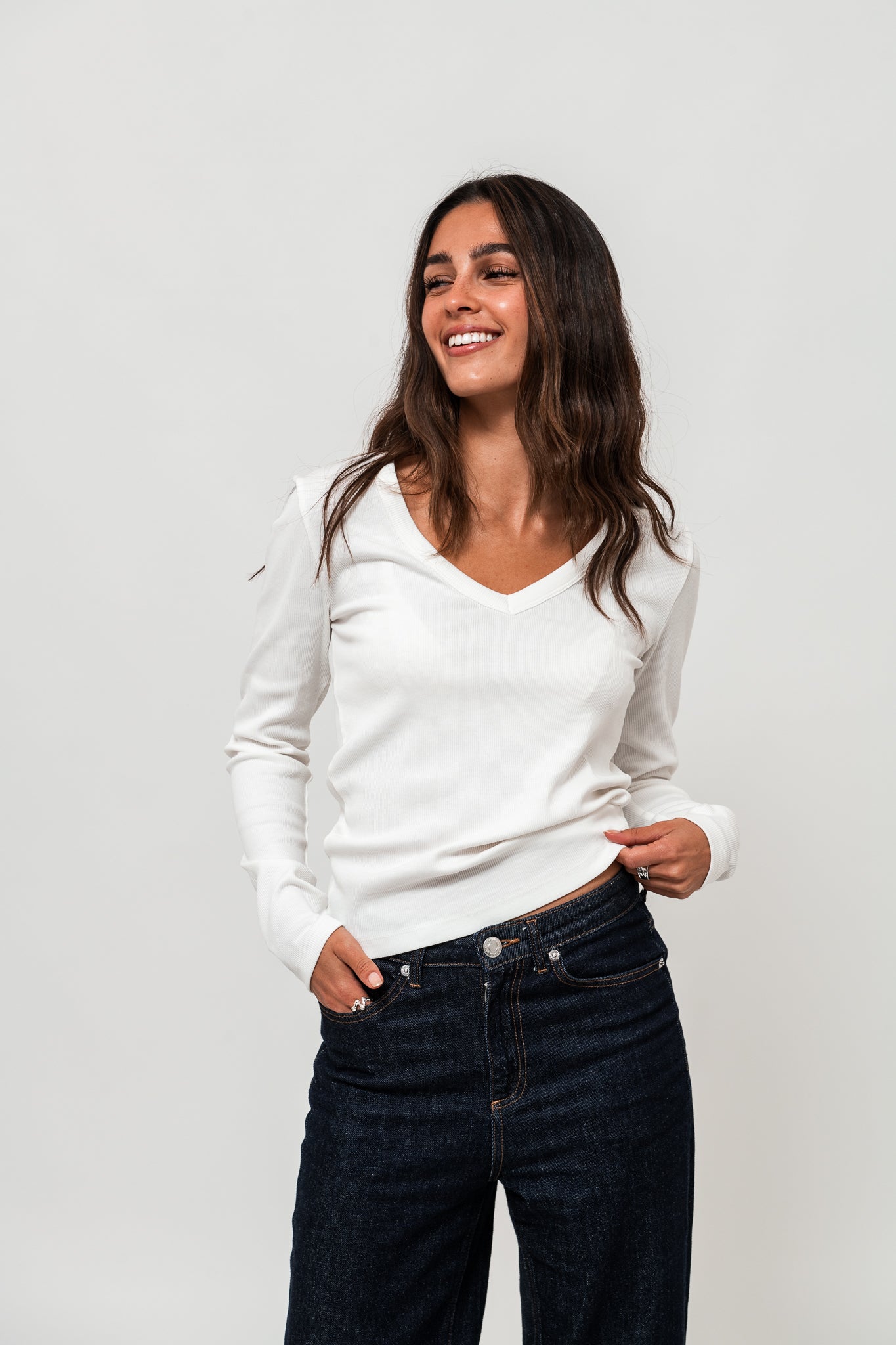 VMTESSA Wide Jeans - Dark Blue Denim