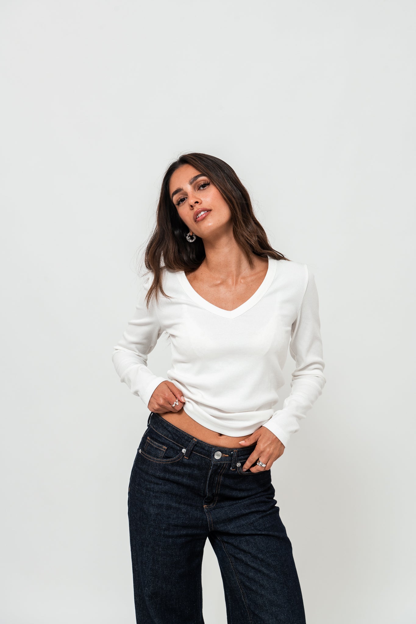 VMCHLOE v-neck - Snow White