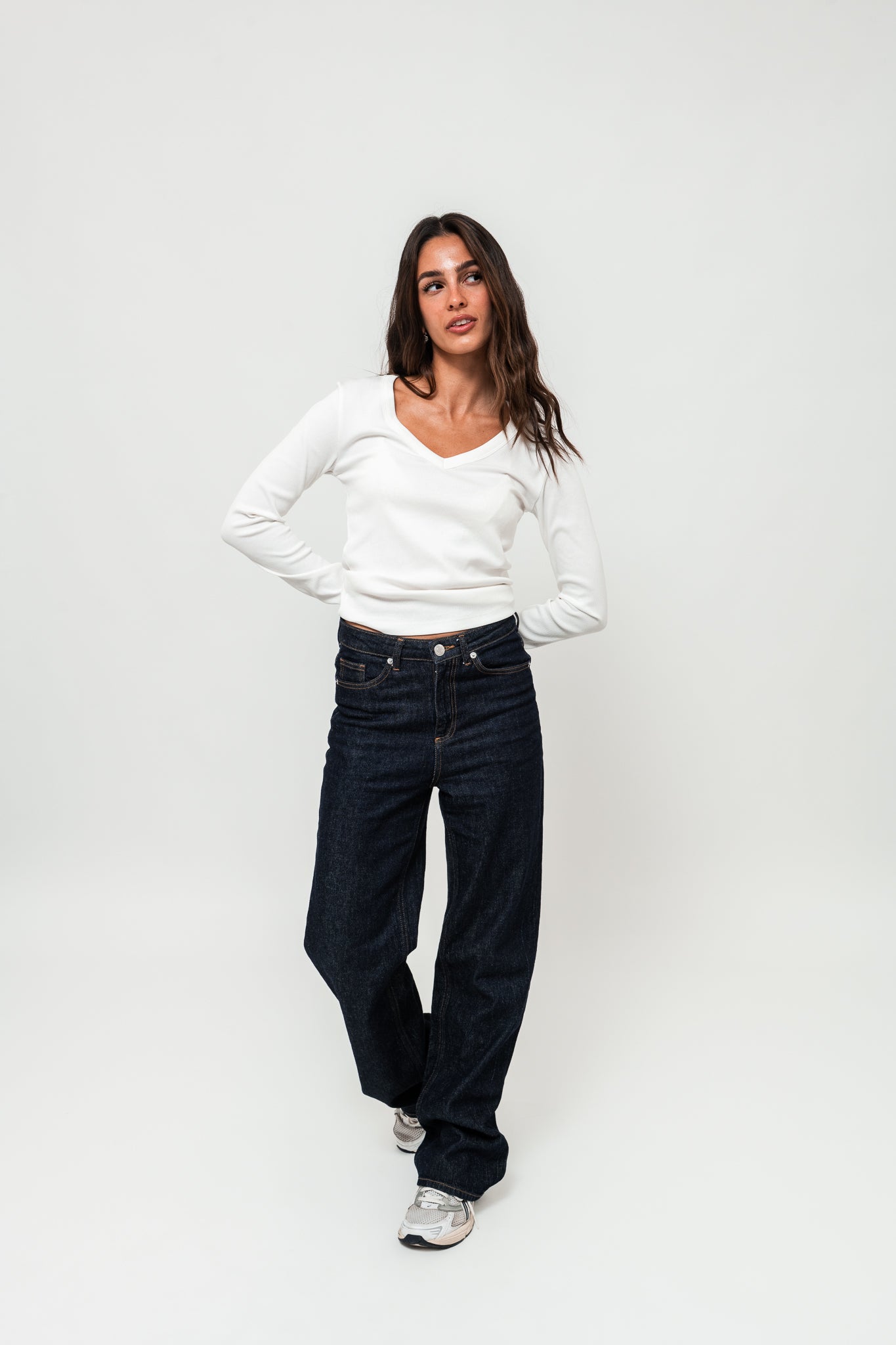 VMTESSA Wide Jeans - Dark Blue Denim