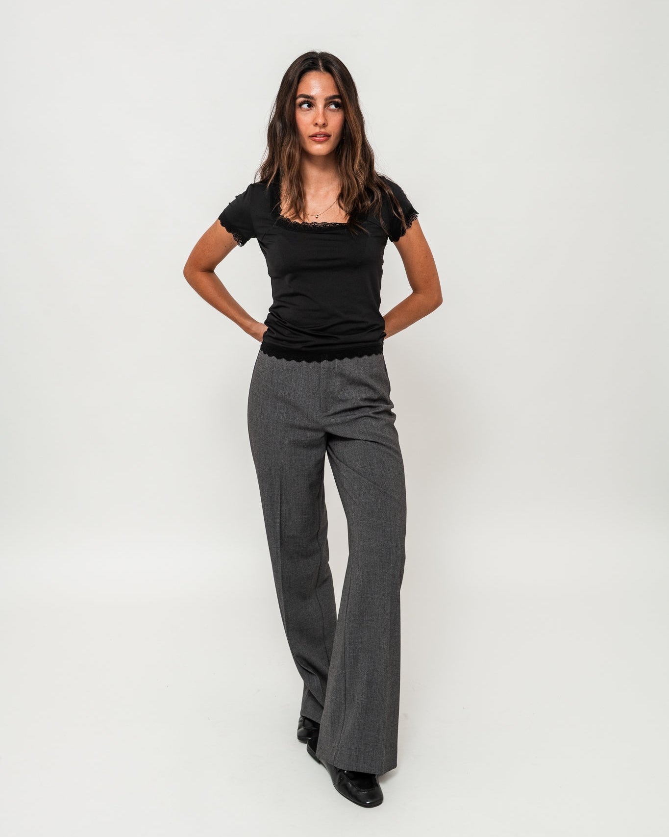 VMTEXAS Trousers - Dark Grey Melange