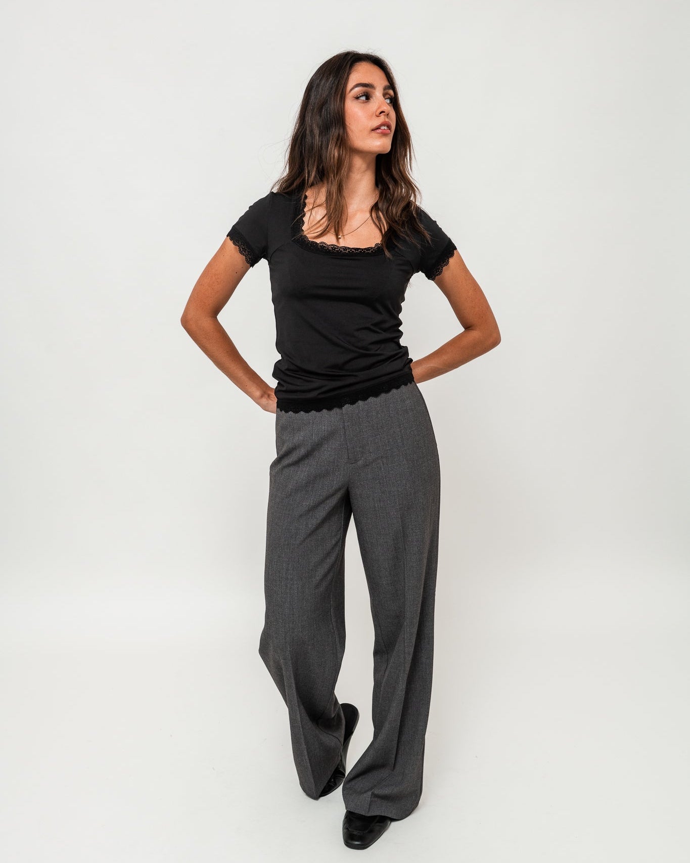 VMTEXAS Trousers - Dark Grey Melange
