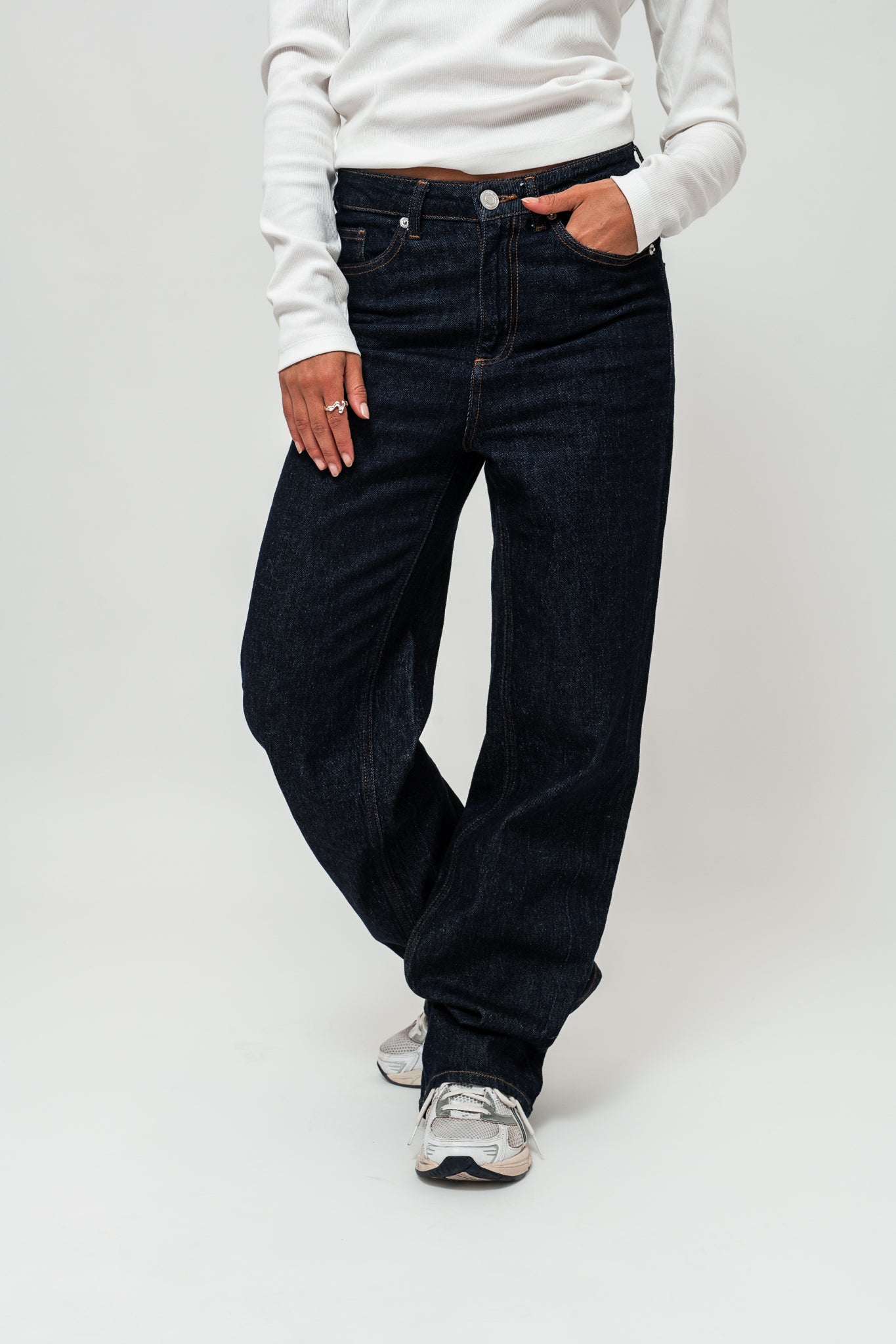 VMTESSA Wide Jeans - Dark Blue Denim