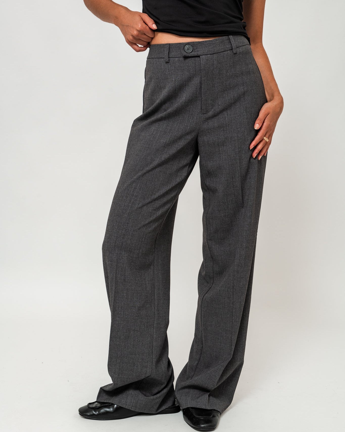 VMTEXAS Trousers - Dark Grey Melange