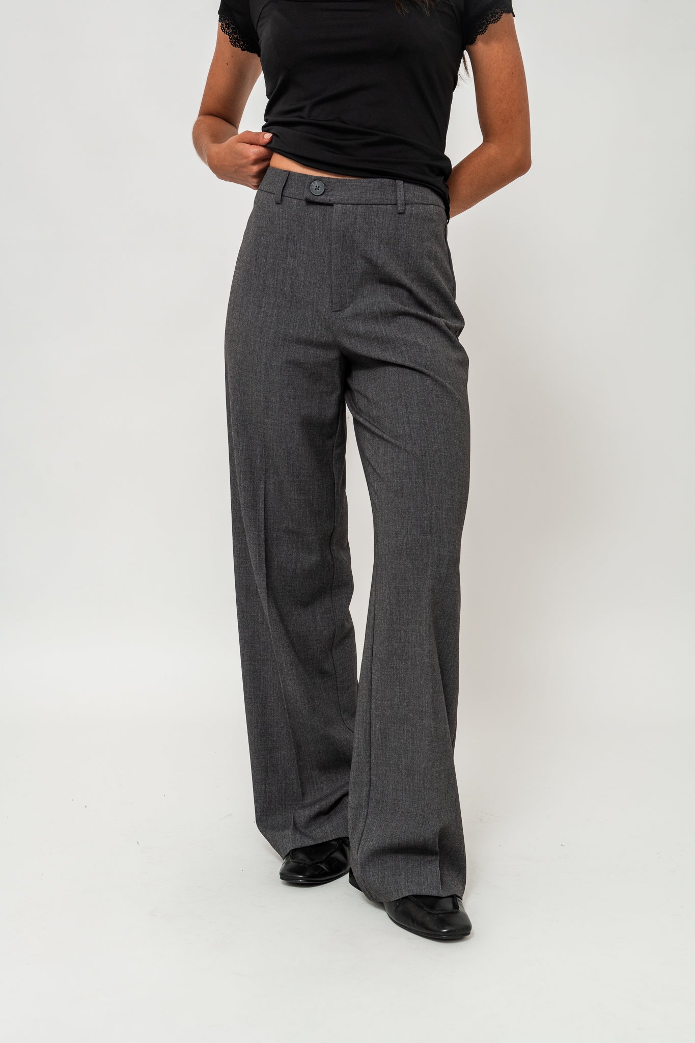 VMTEXAS Trousers - Dark Grey Melange