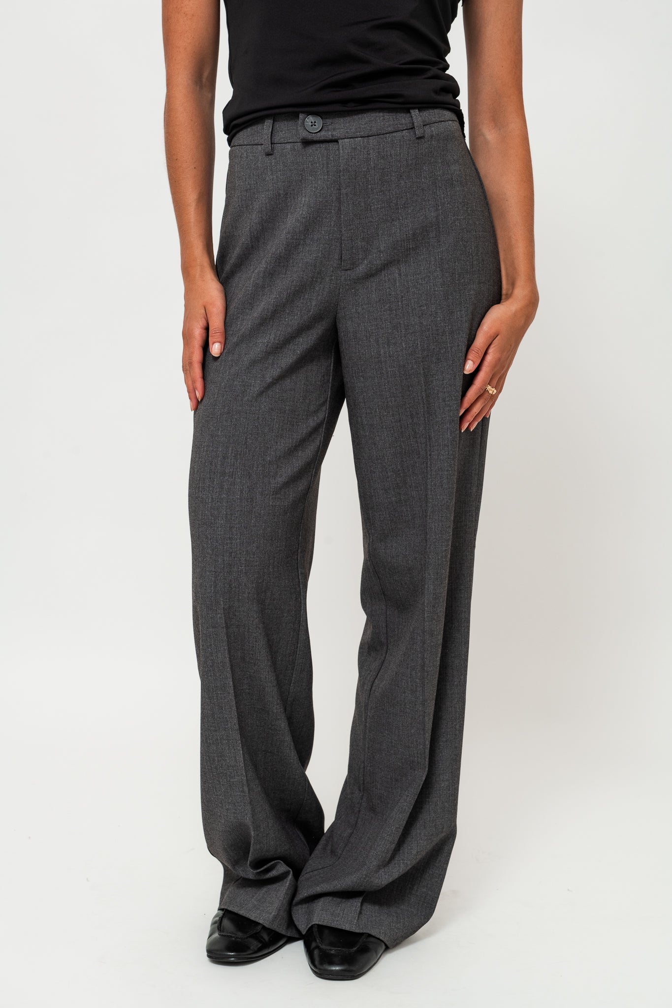 VMTEXAS Trousers - Dark Grey Melange