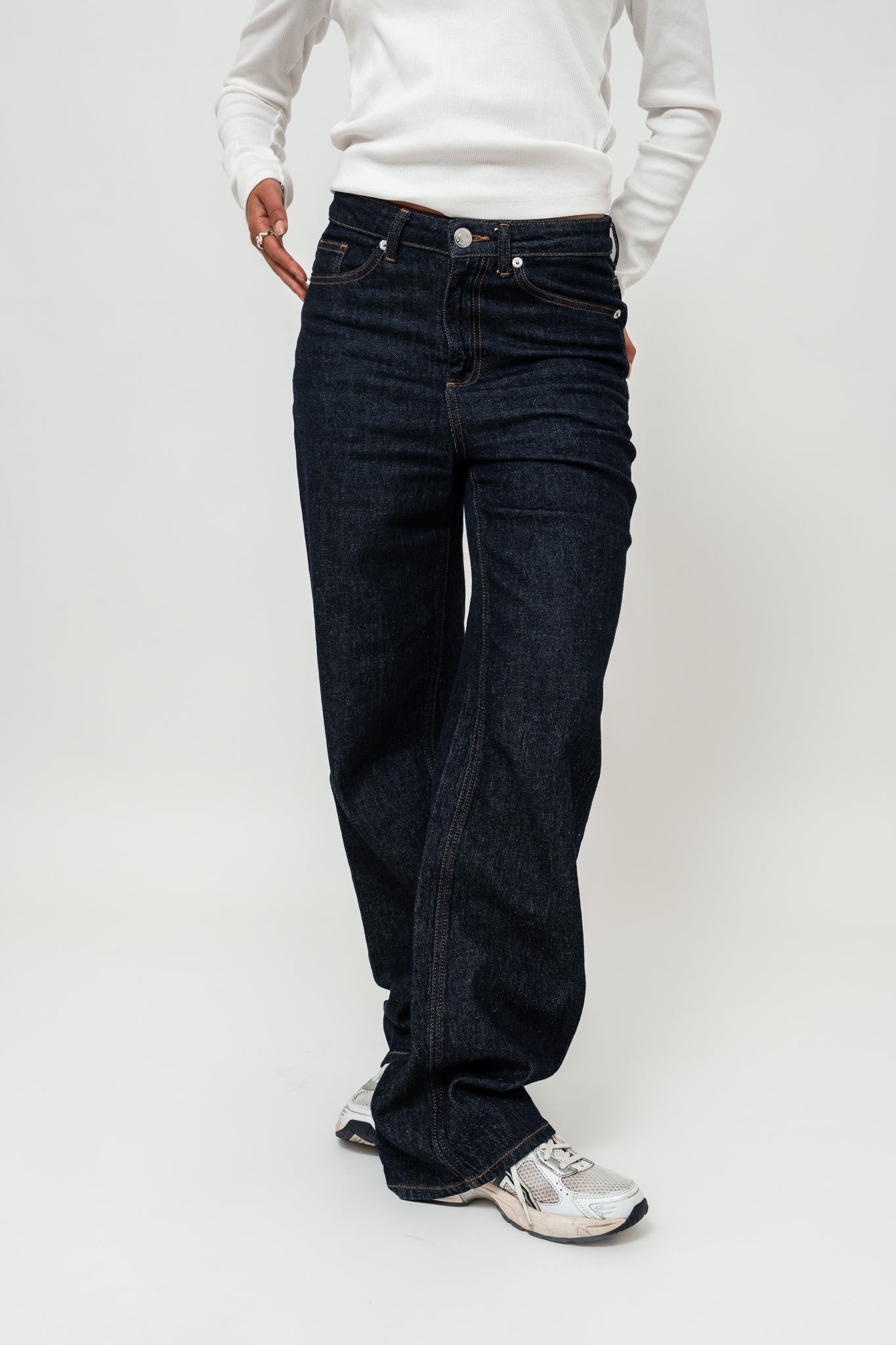 VMTESSA Wide Jeans - Dark Blue Denim