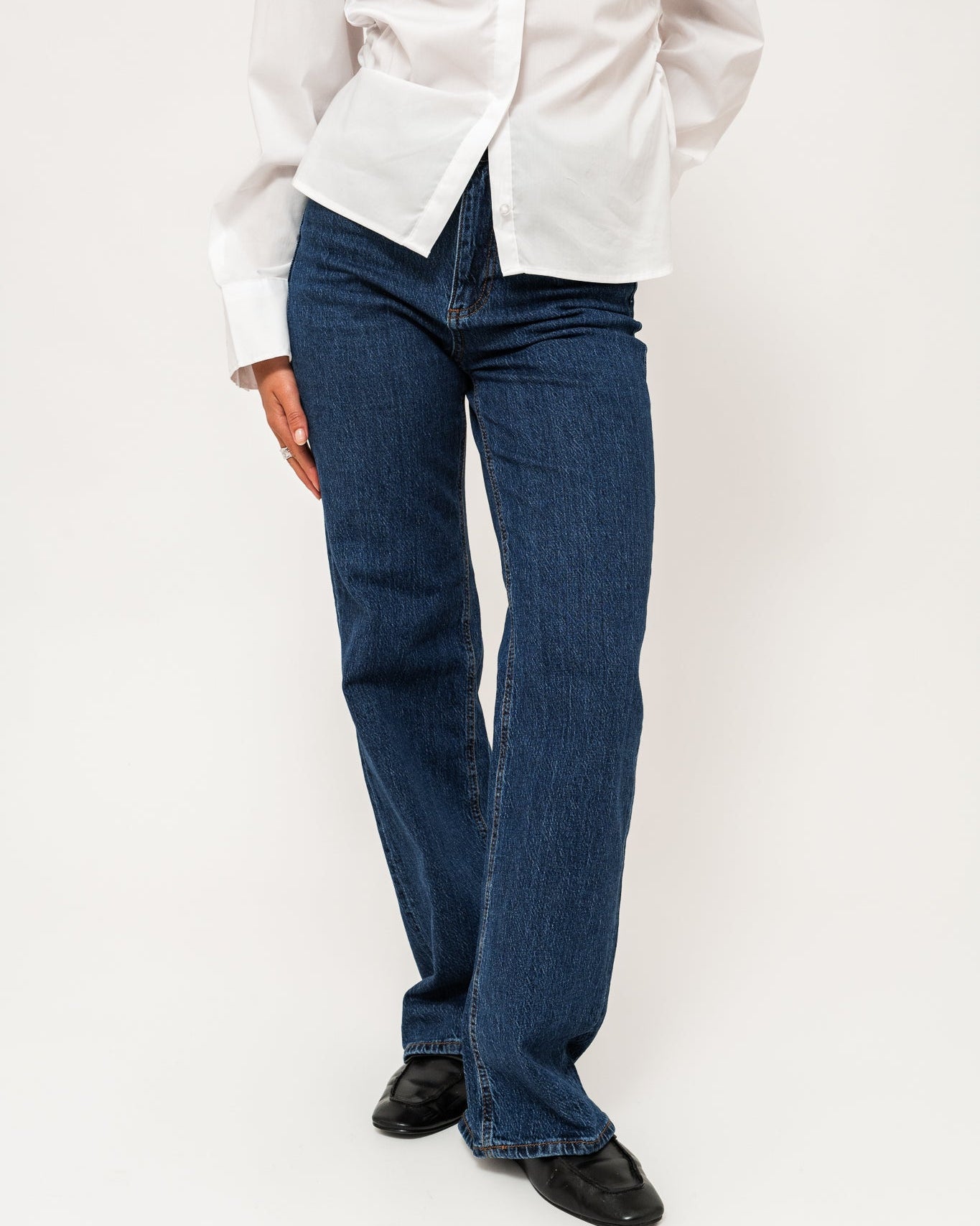 VMTESSA Wide Jeans - Dark Blue Denim