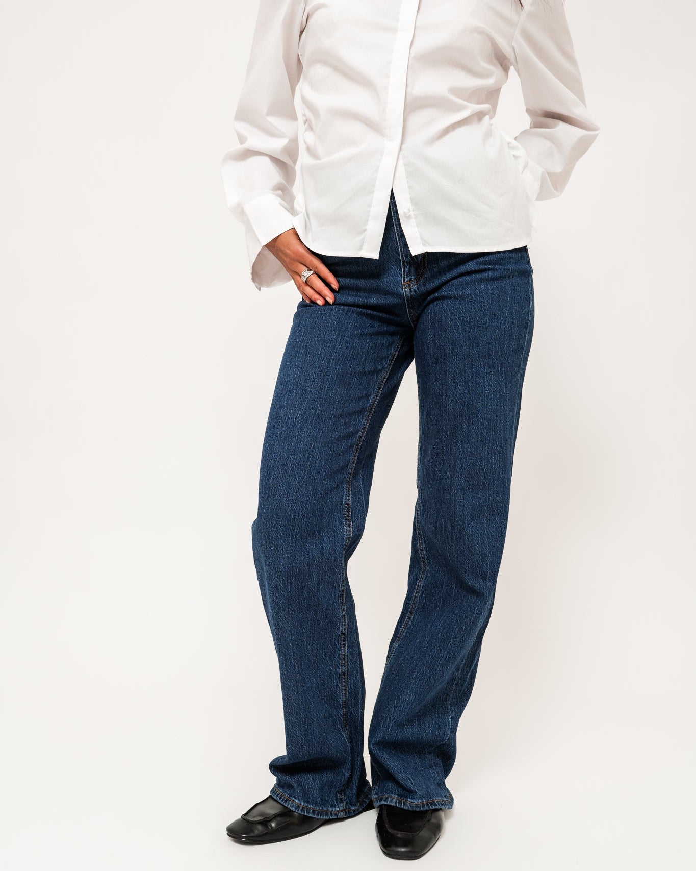 VMTESSA Wide Jeans - Dark Blue Denim