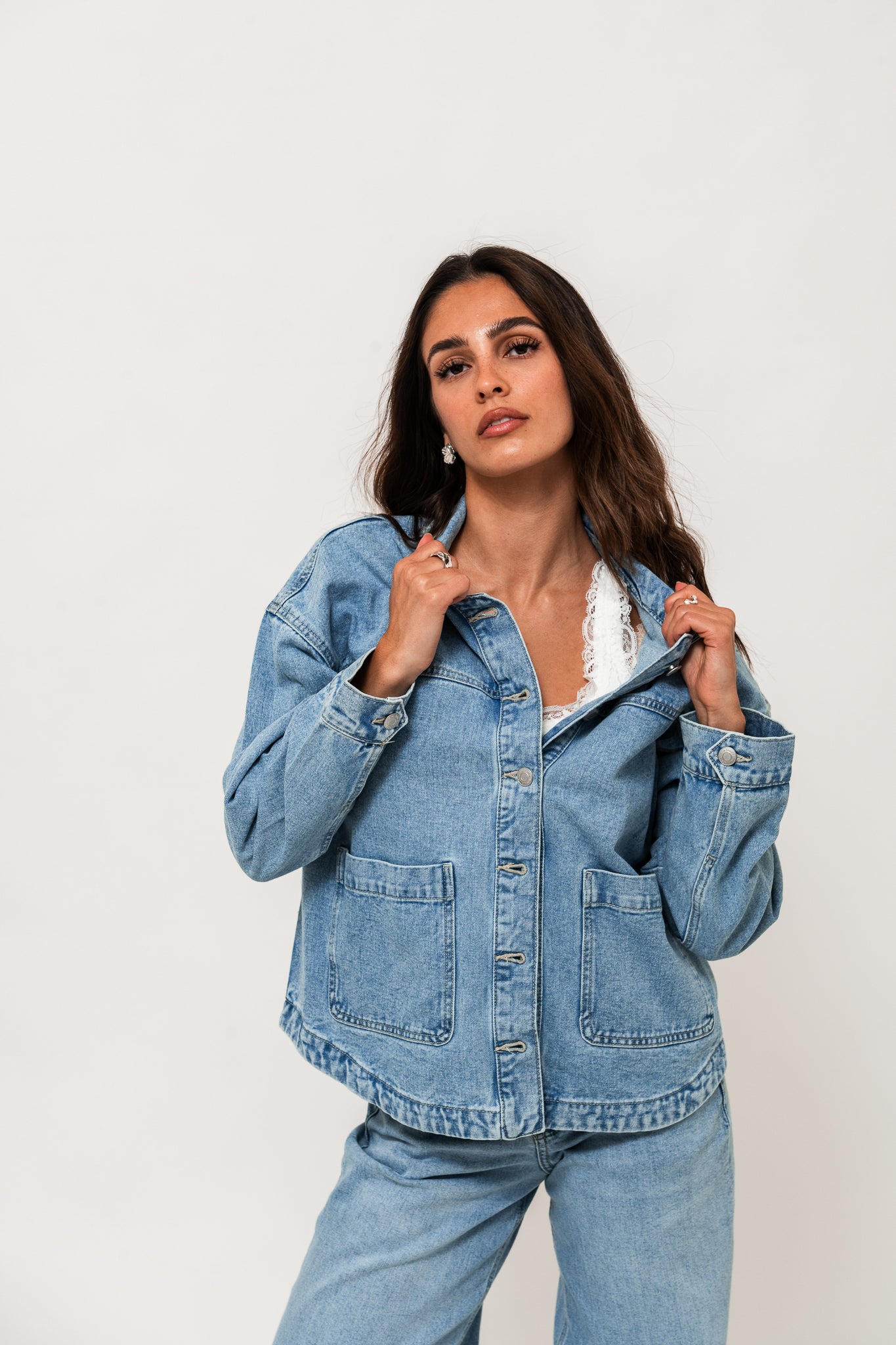 VMJAMIE Denim Jacket - Light Blue Denim