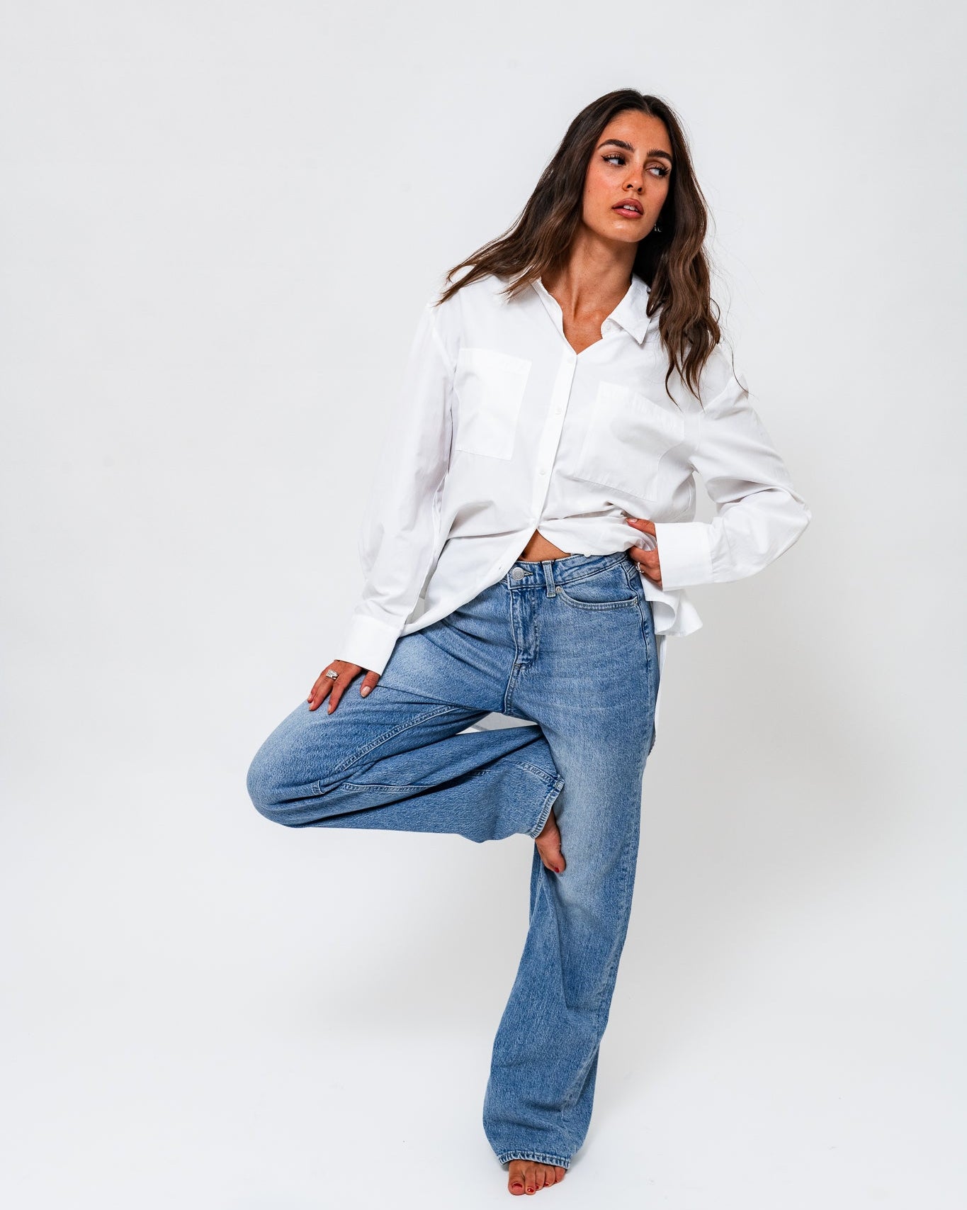 VMTESSA Wide Jeans - Medium Blue Denim